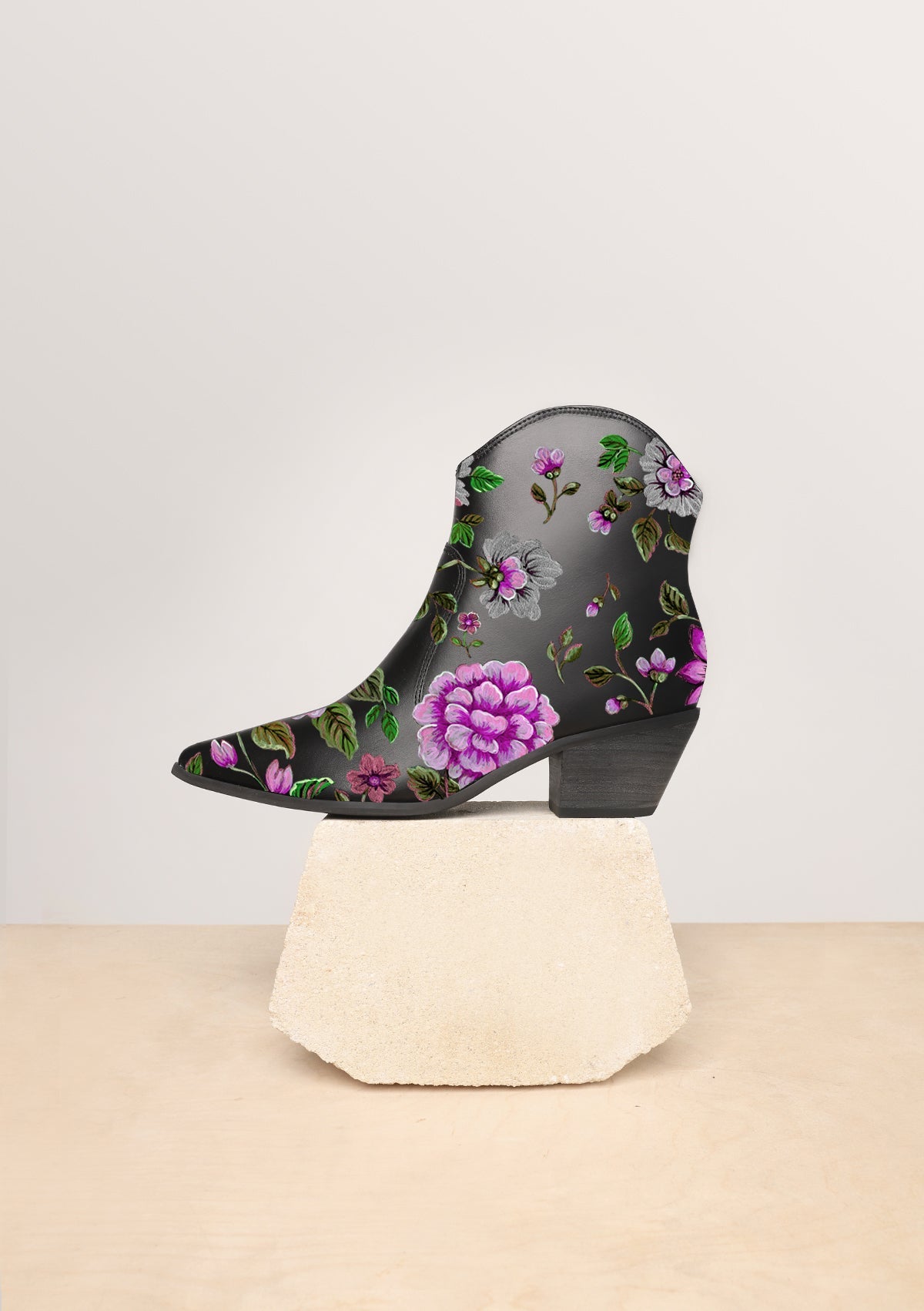 Black Cowboy Boot Custom Design - ALEPEL