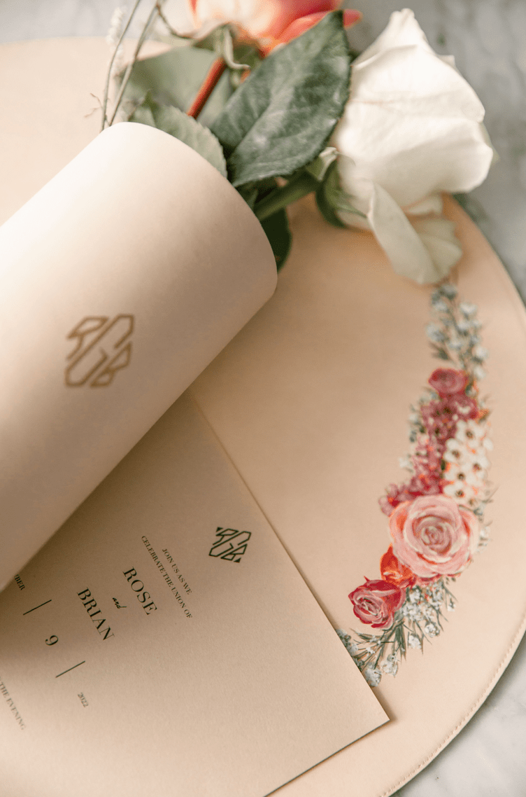 Bridal Bouquet Beige Tray - ALEPEL