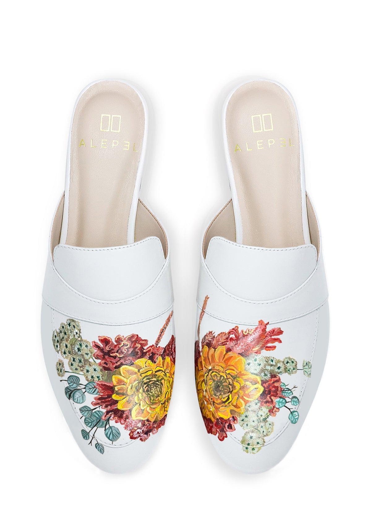 Bridal Bouquet White Mule - ALEPEL