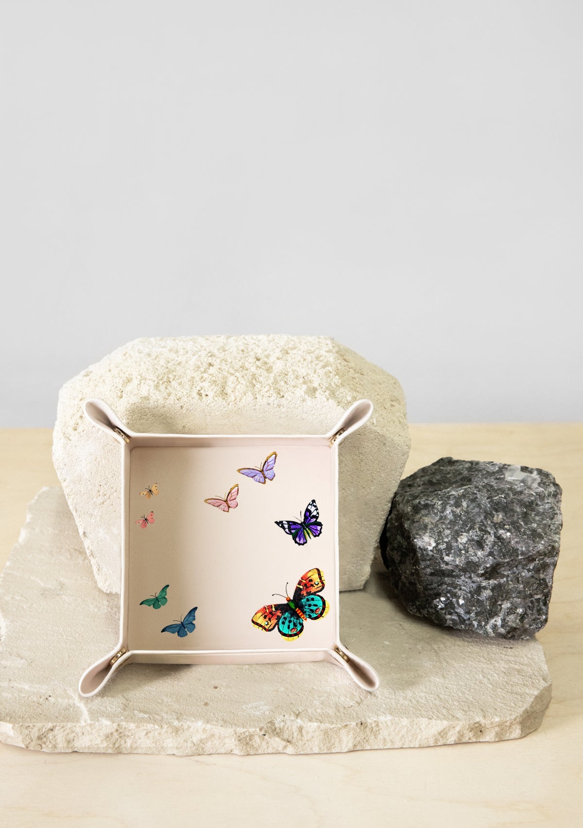 Butterflies Beige Tray - ALEPEL