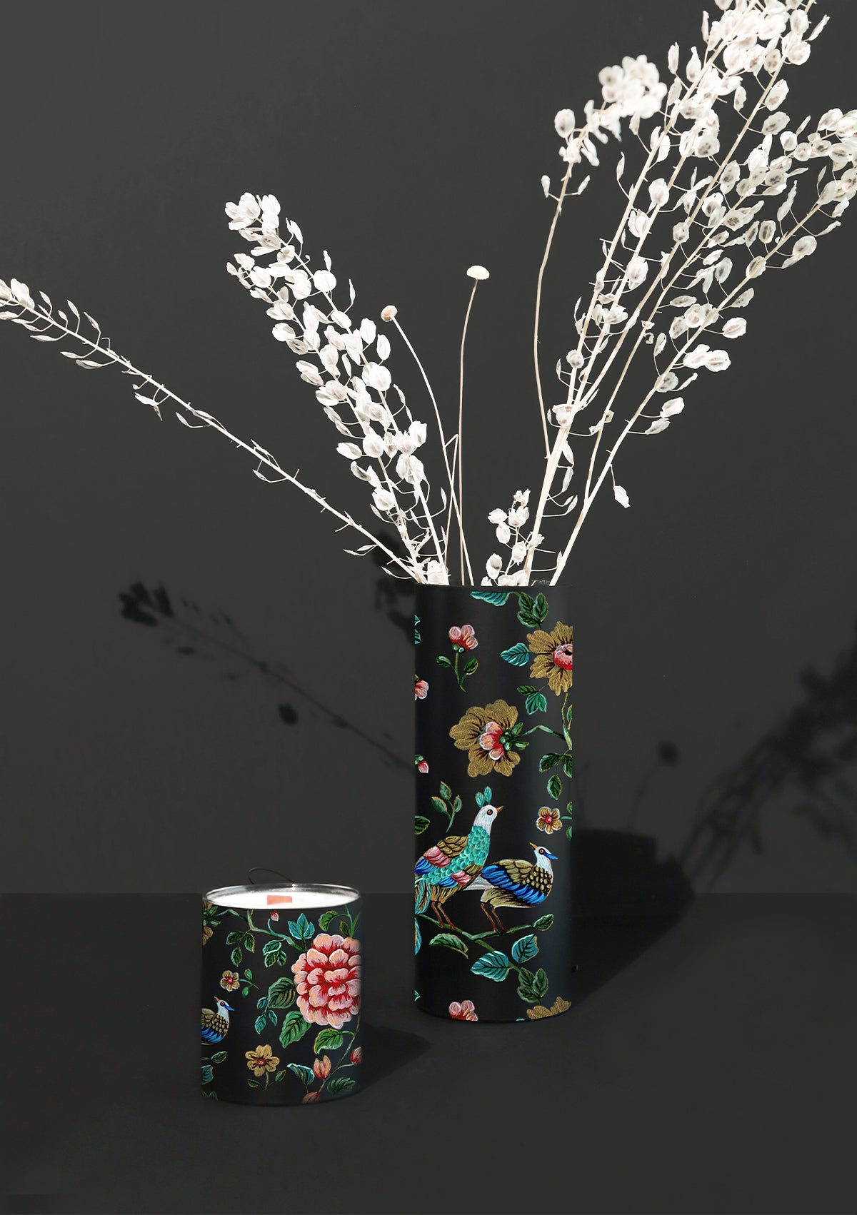 English Porcelain Black Vase