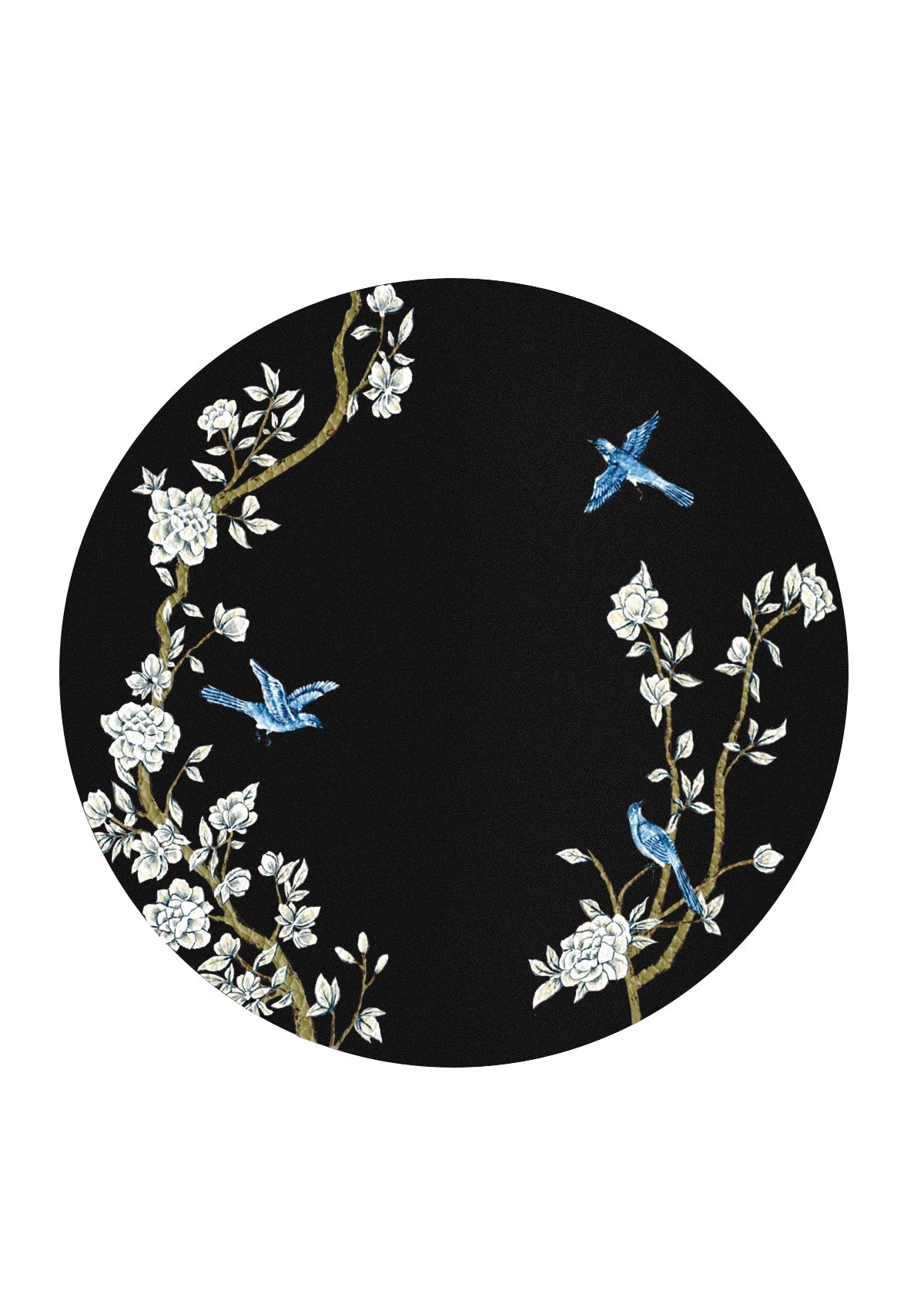 Japanese Garden Black Placemat - ALEPEL