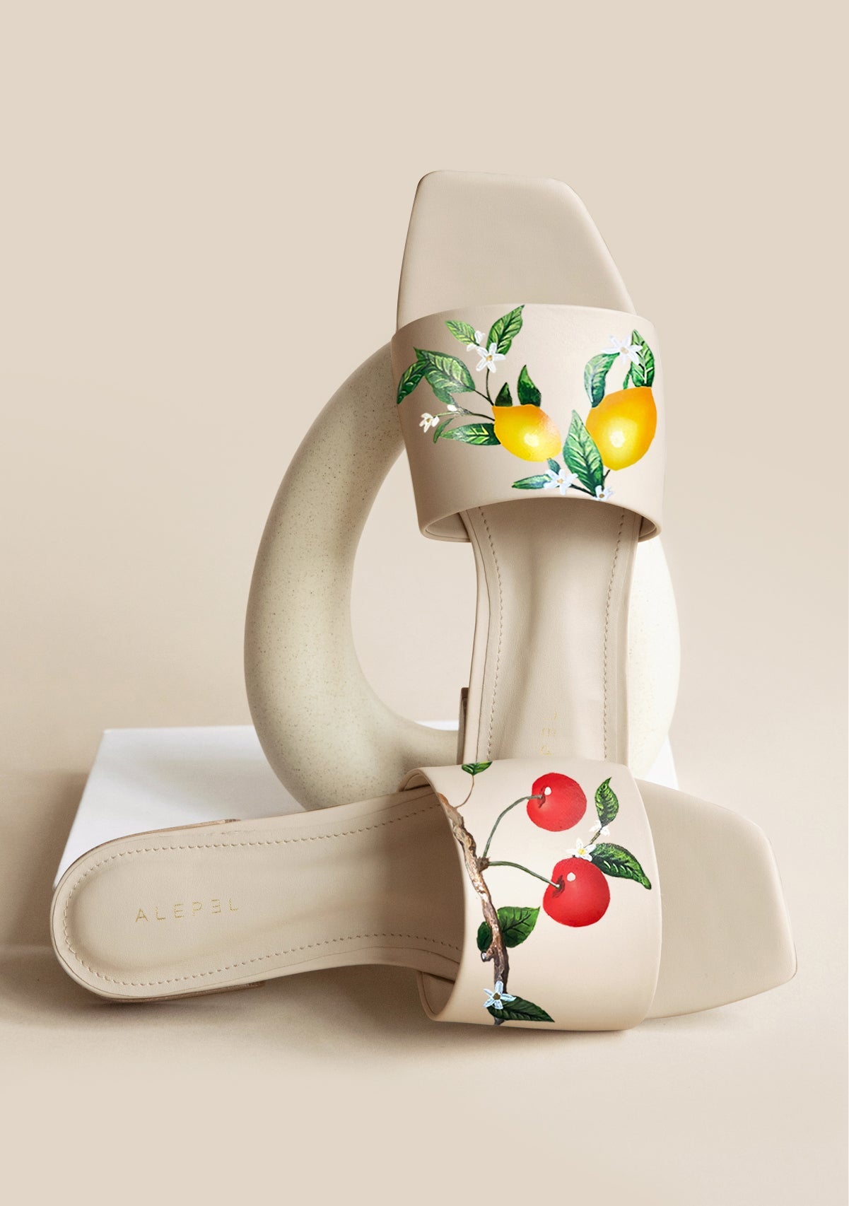 Lemon Cherry Beige Square - ALEPEL