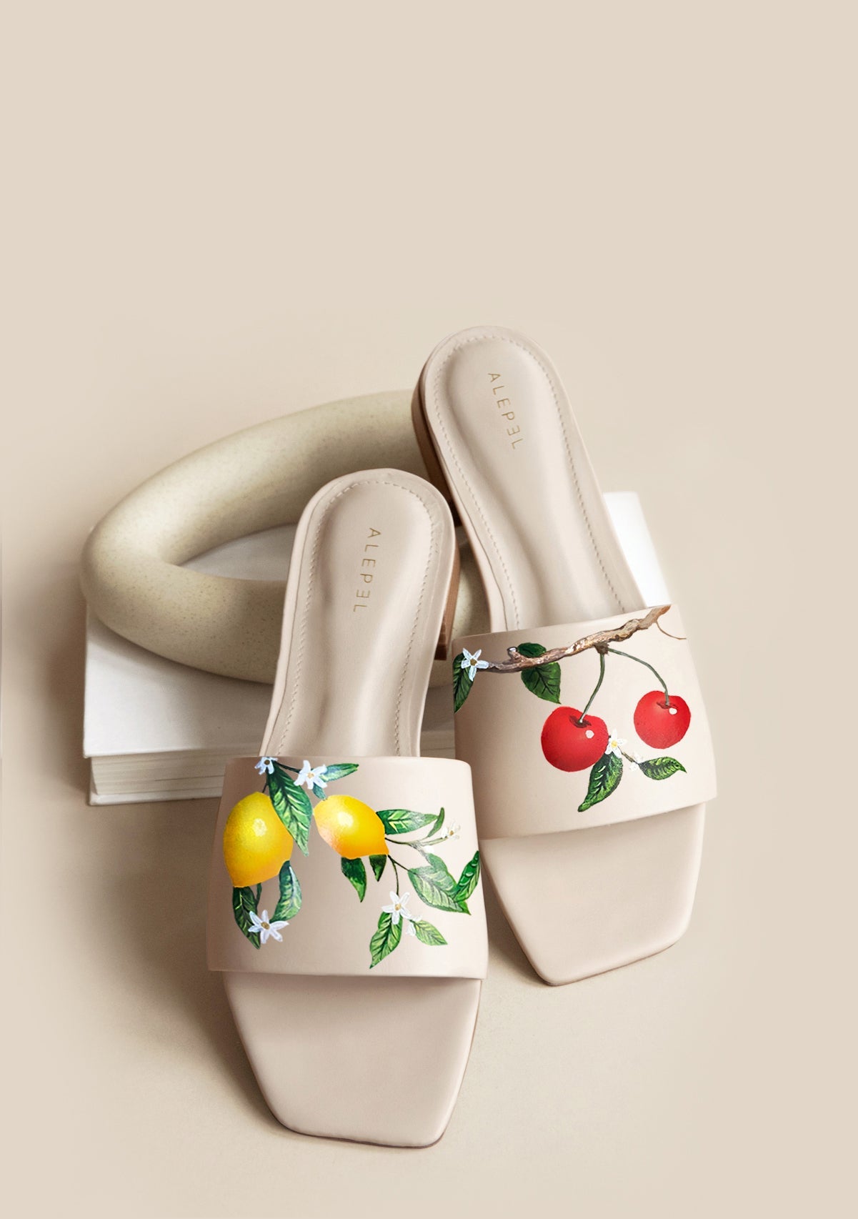 Lemon Cherry Beige Square - ALEPEL