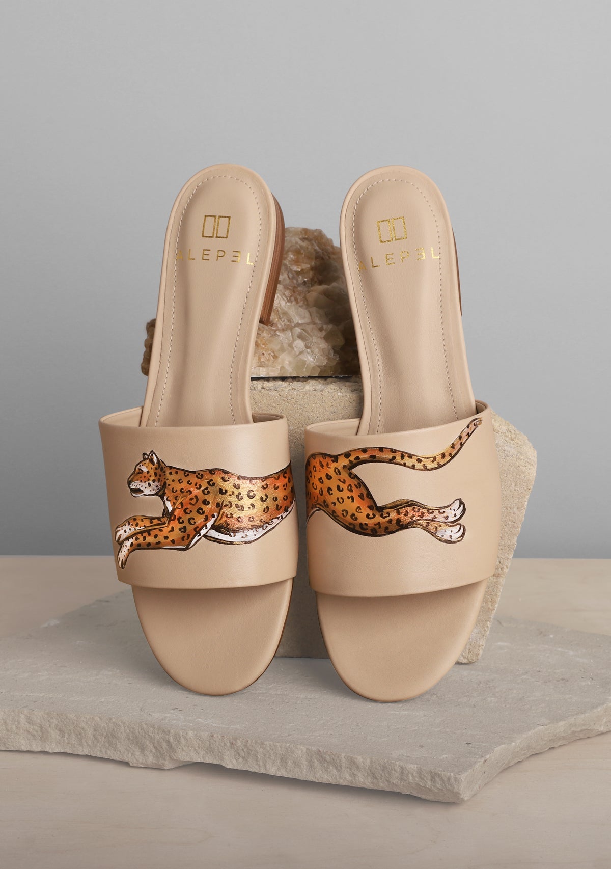 Leopard Beige Slide - ALEPEL