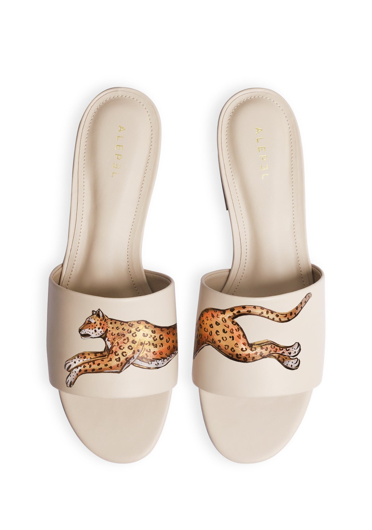 Leopard Beige Slide - ALEPEL