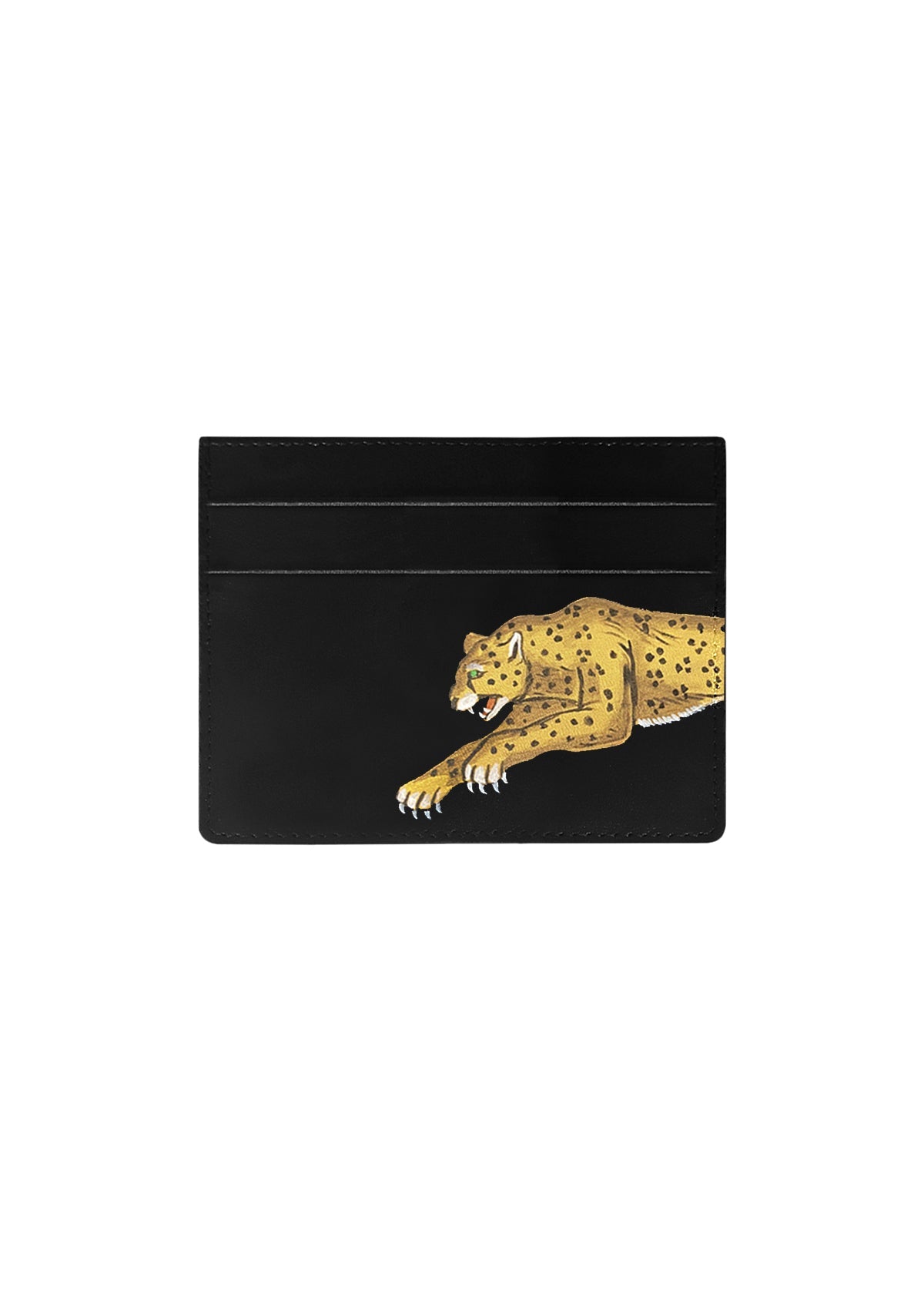 Leopard Black Cardholder - ALEPEL