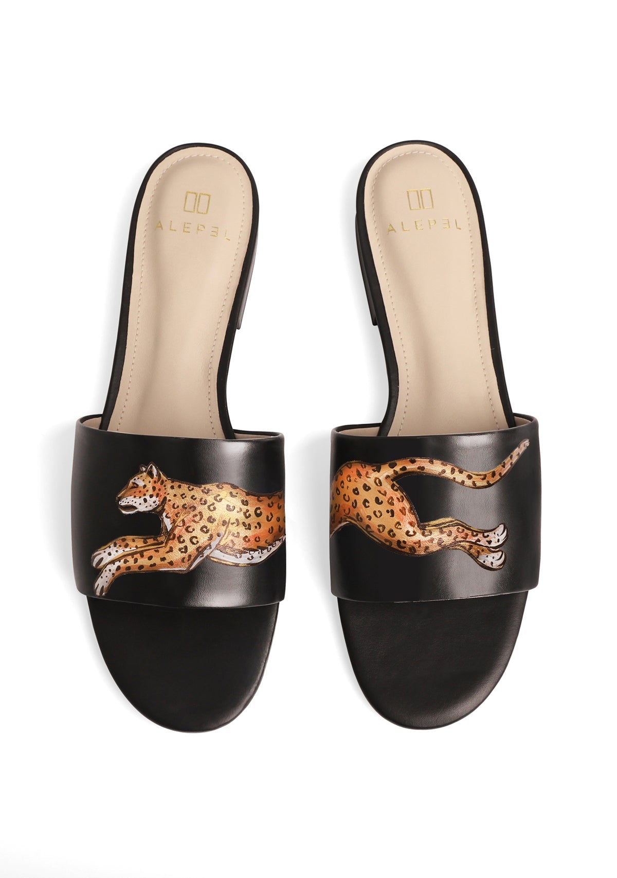 Leopard Black Slide - ALEPEL