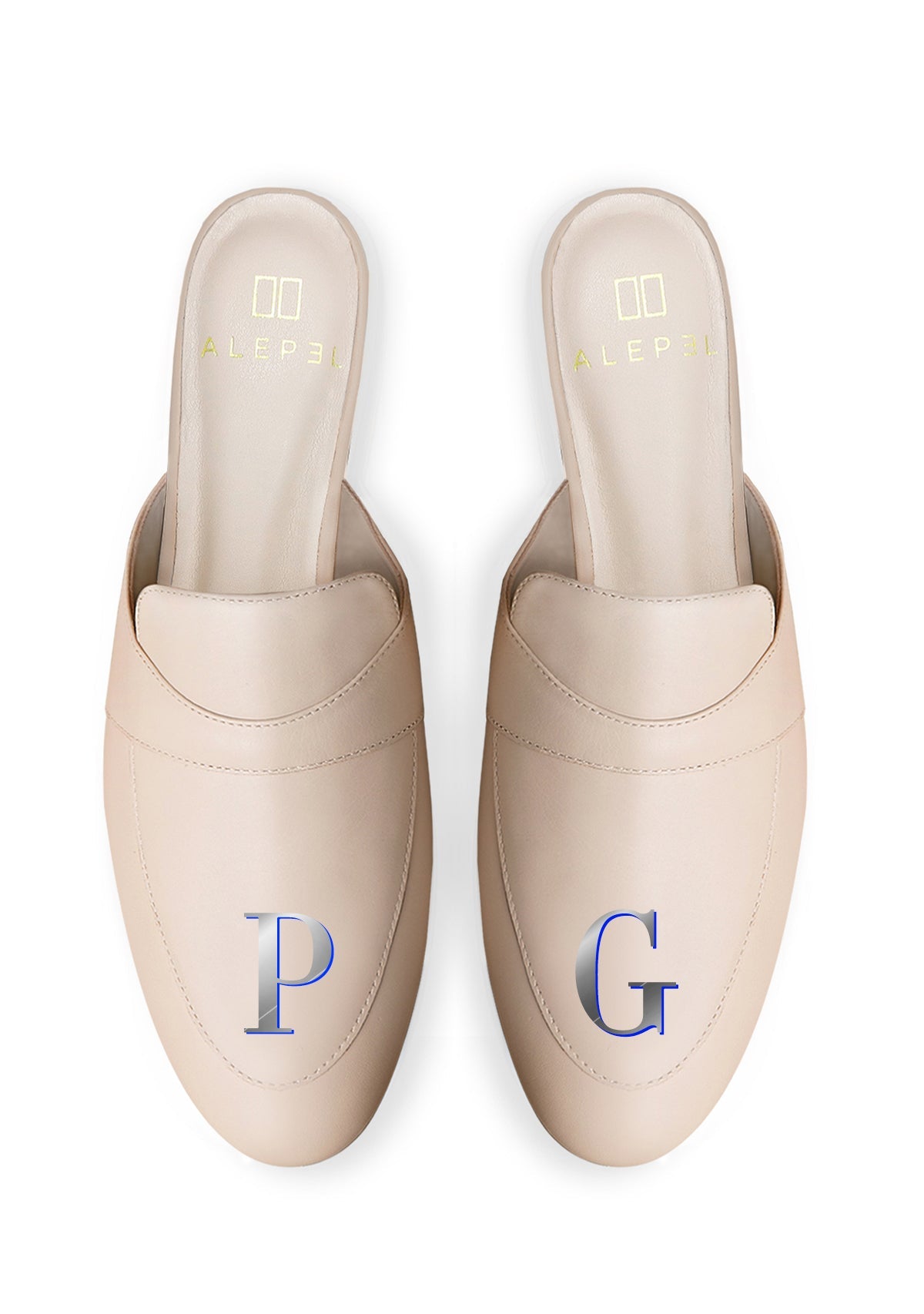 Monogram Beige Mule - ALEPEL