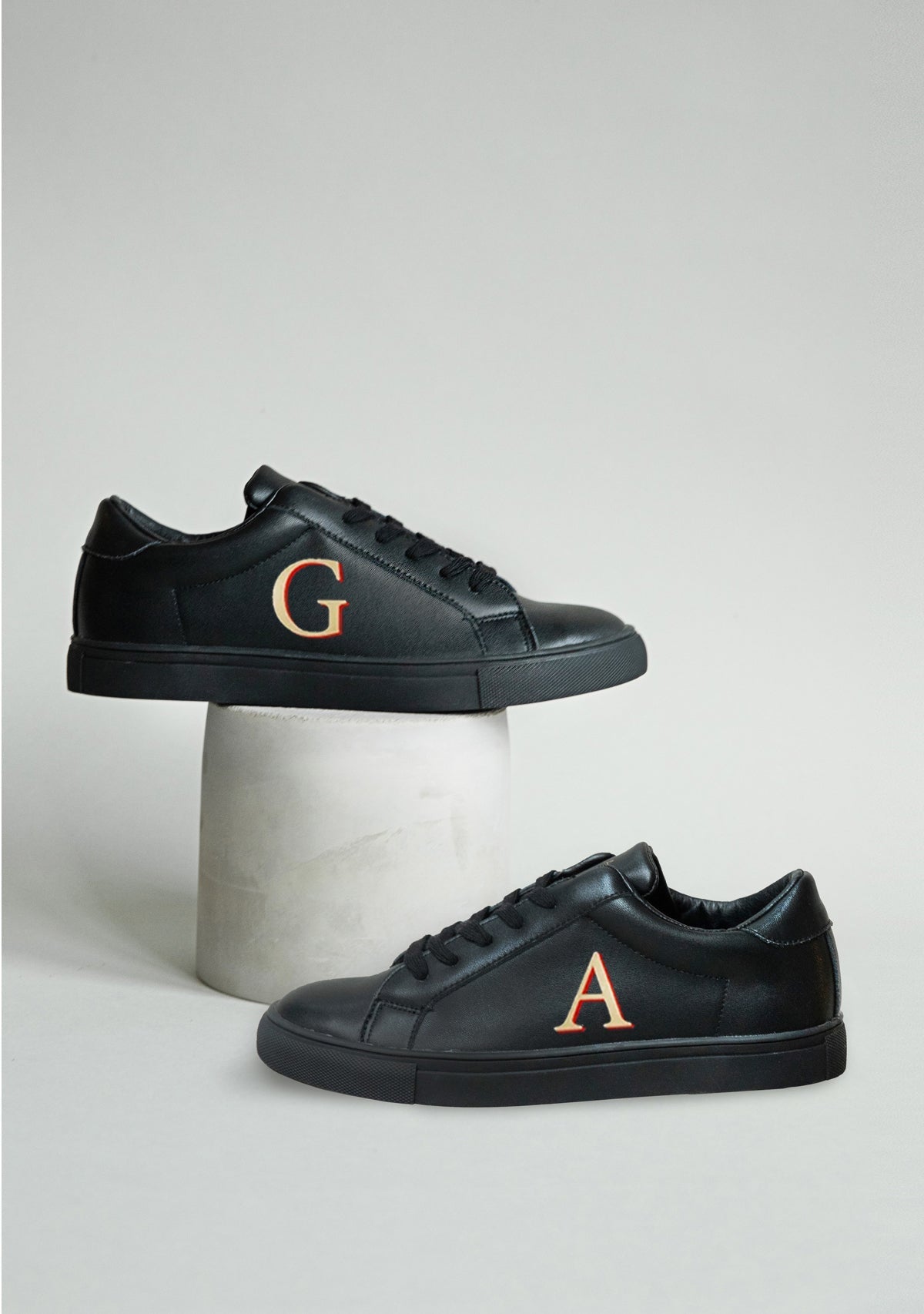 Monogram Black Sneaker - ALEPEL