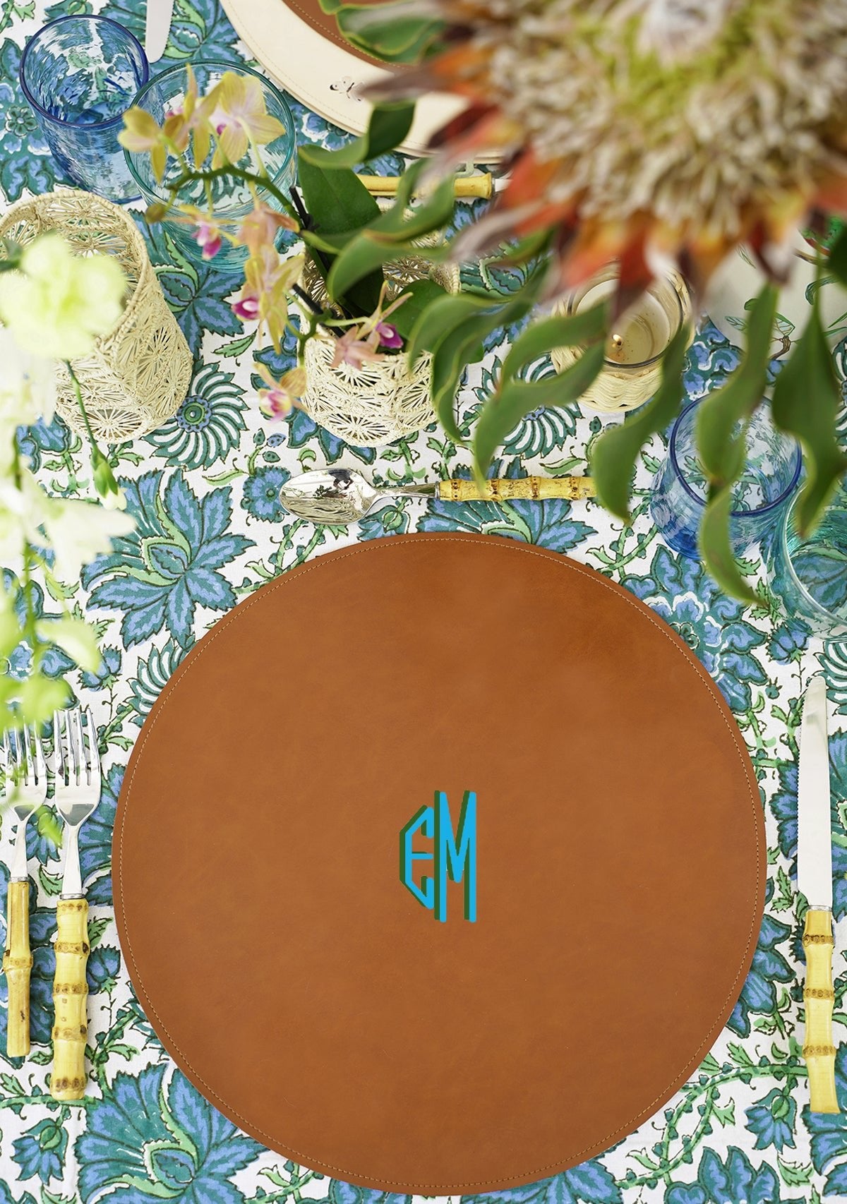 Monogram Brown Placemat - ALEPEL