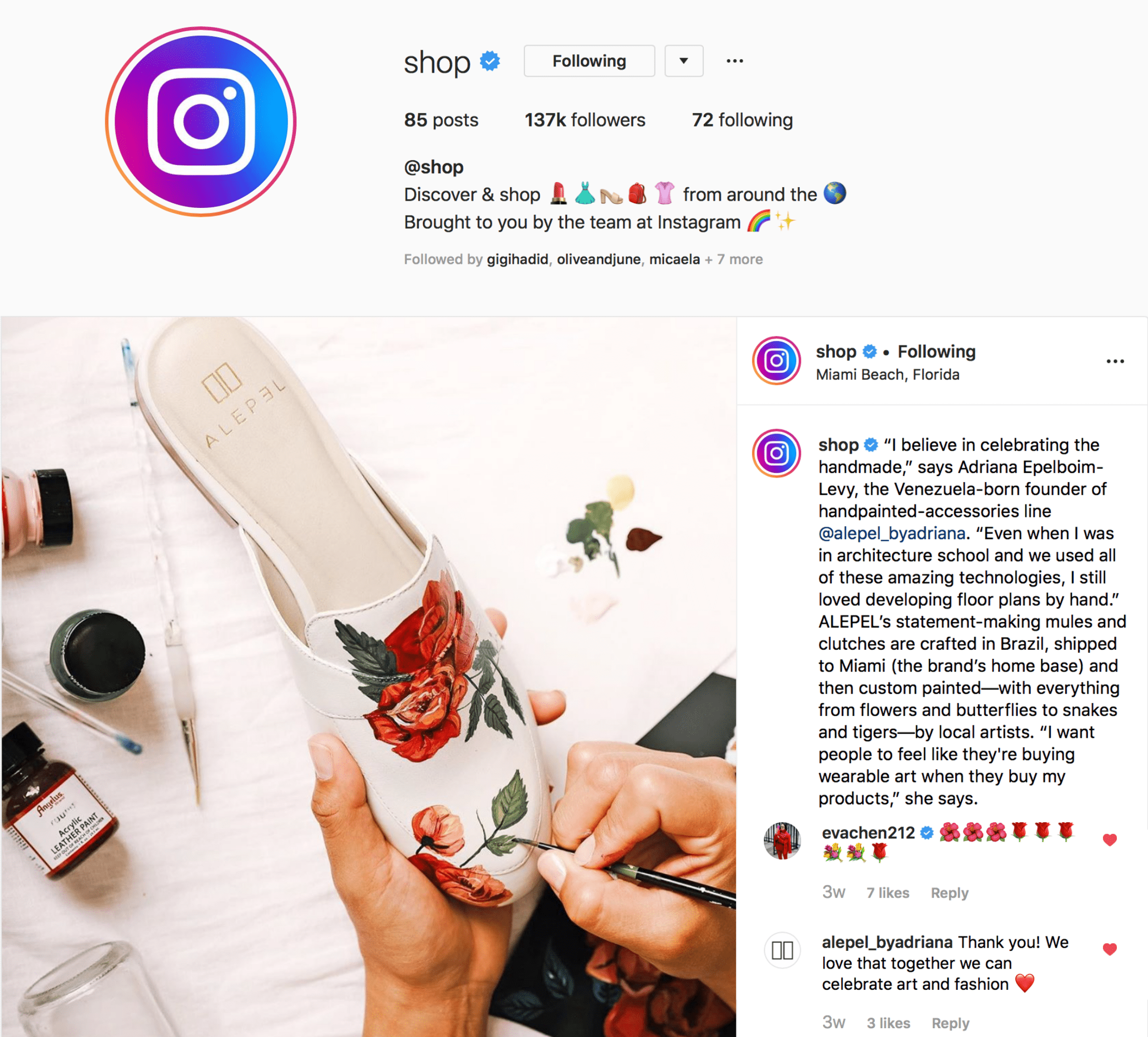 @SHOP Instagram Feature - ALEPEL