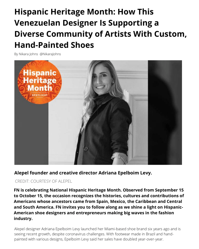 Footwear News Heritage Month - ALEPEL