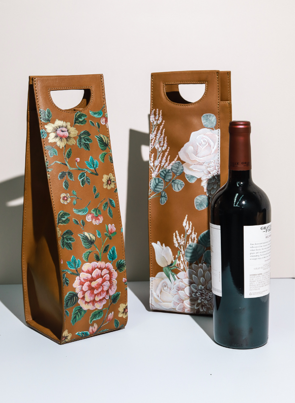 Floral Wine Bag