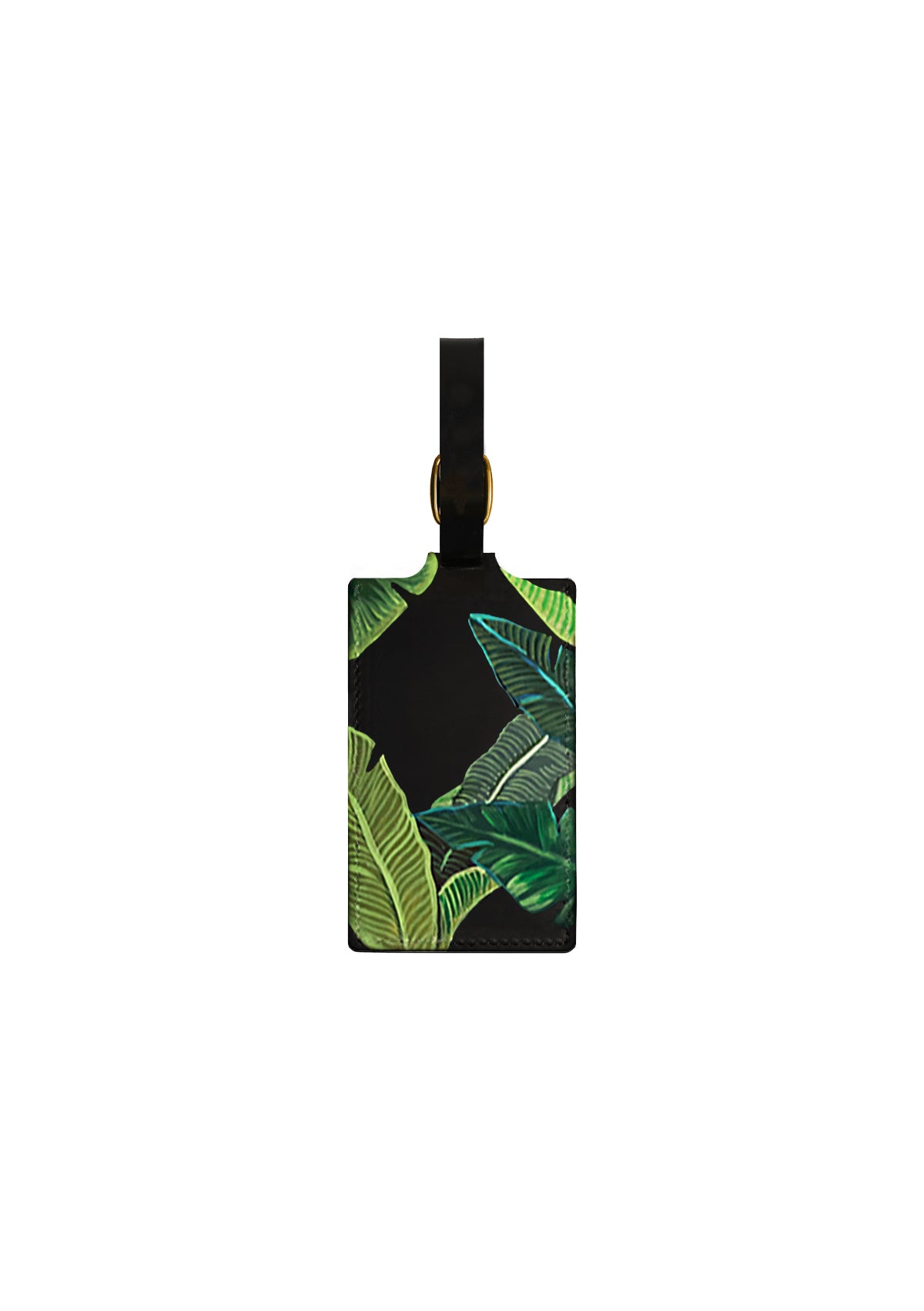 Green Palms Black Luggage Tag
