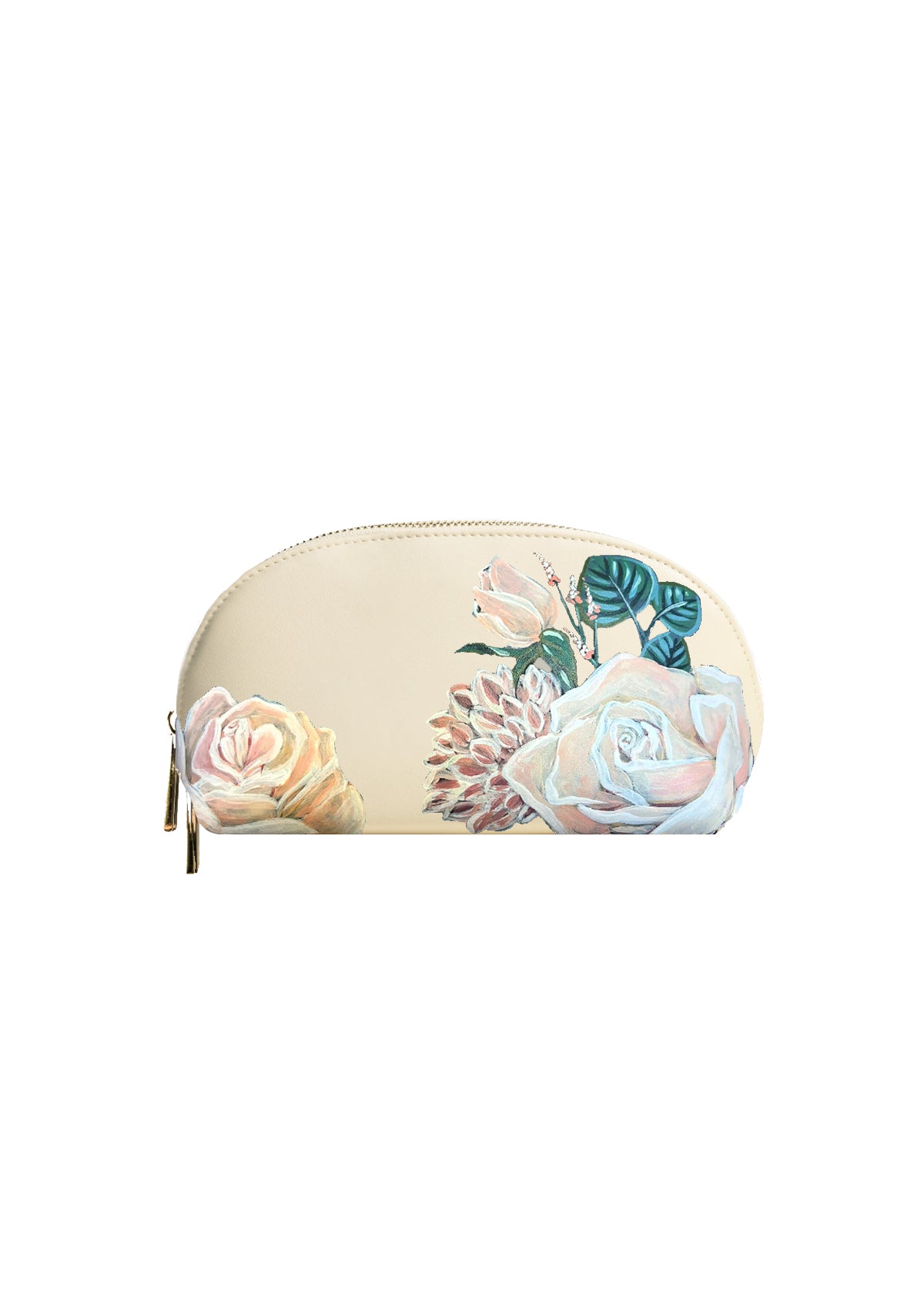 Bridal Bouquet Beige Makeup Bag