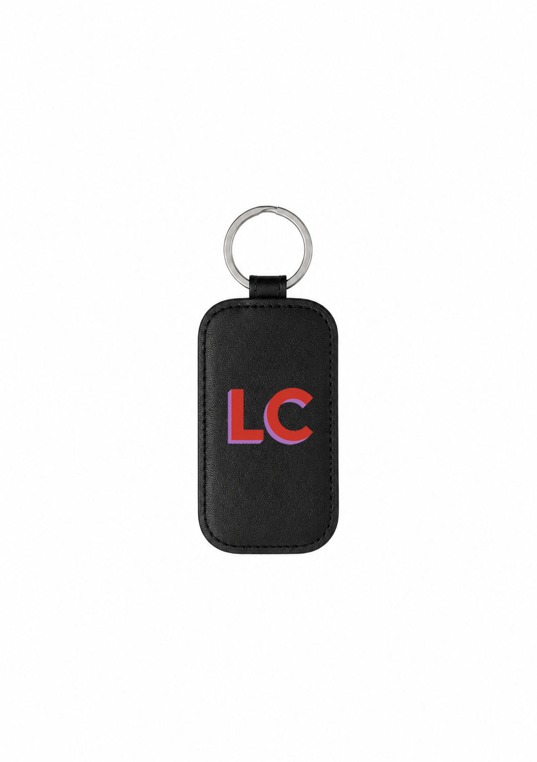 Monogram Black Keychain