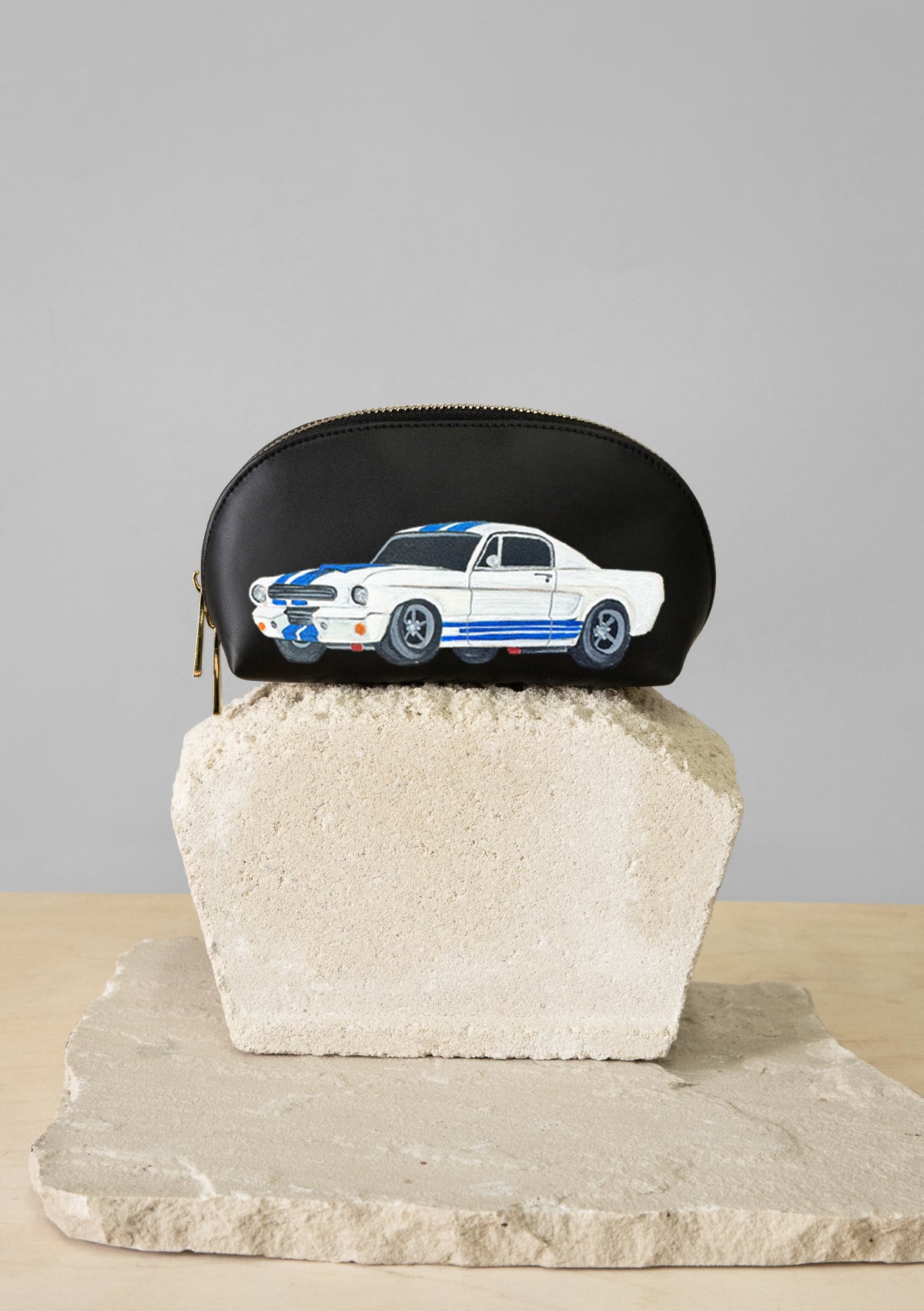 Fastback Black Makeup Bag