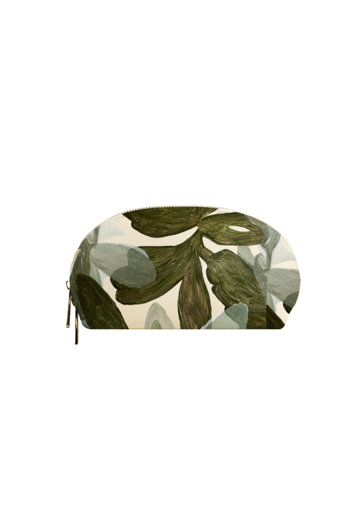 Fantasy Leaves Beige Makeup Bag