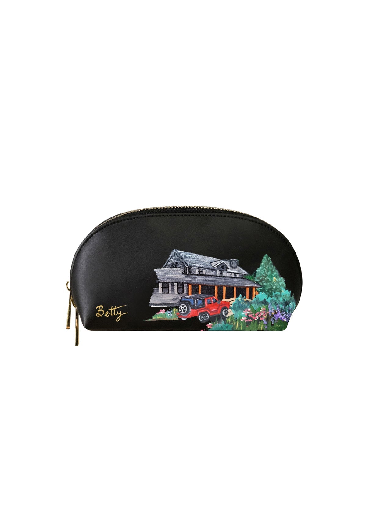 Black Makeup Bag Custom Design - ALEPEL