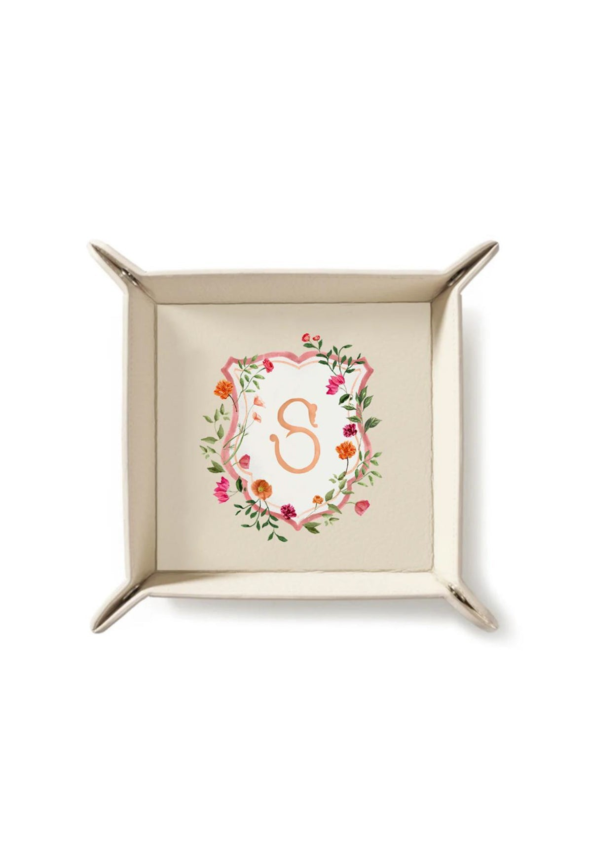 Bougainvillea Crest Beige Tray | Bridal by Emily Mayne Studio x ALEPEL - ALEPEL