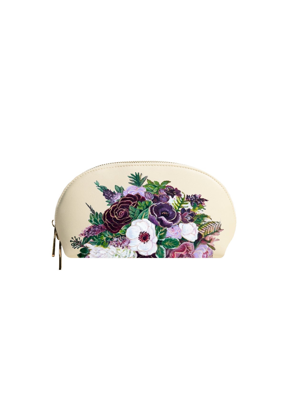 Bridal Bouquet Beige Makeup Bag - ALEPEL