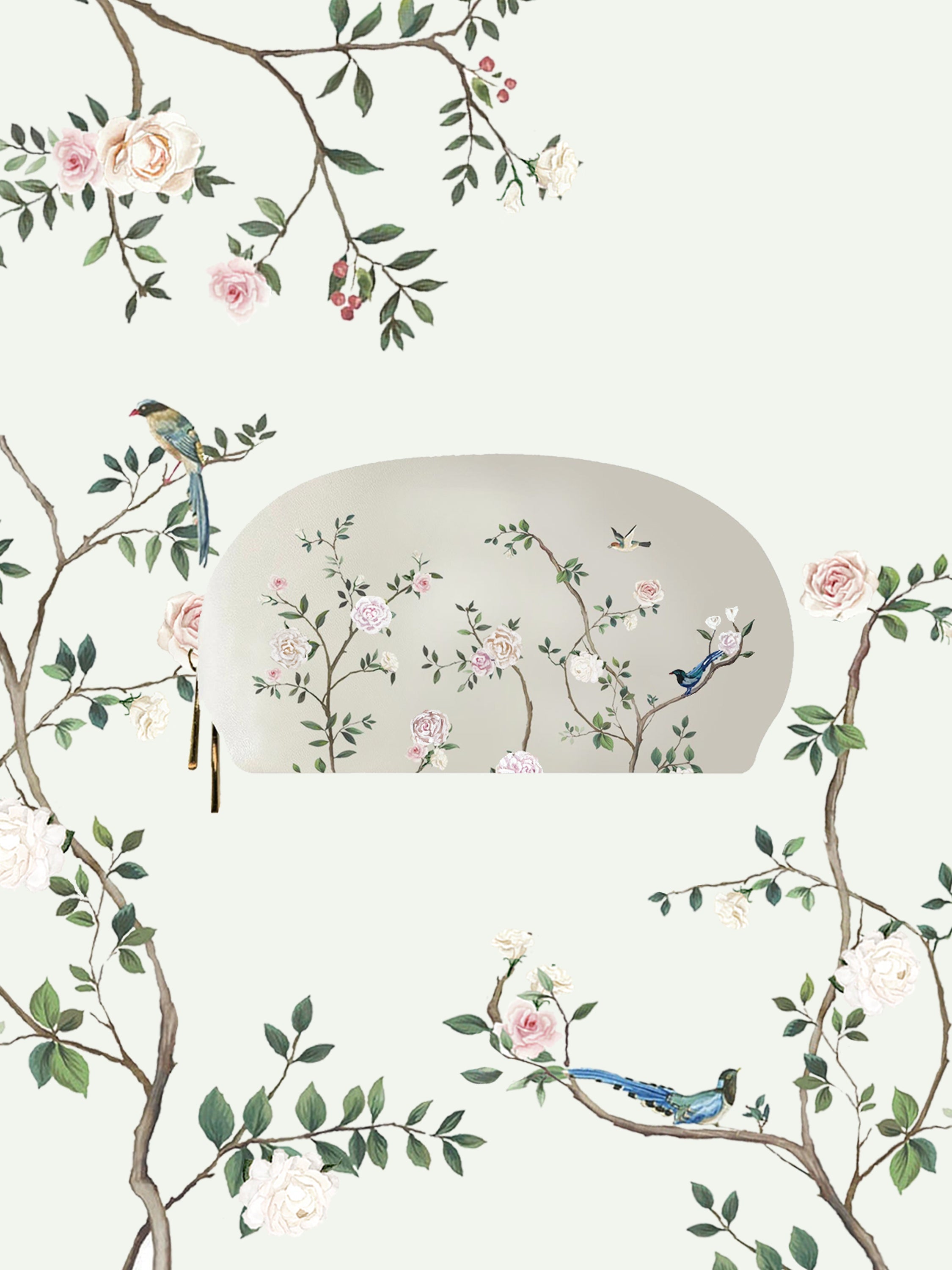Chinoiserie Beige Makeup Bag | Bridal by Emily Mayne Studio x ALEPEL - ALEPEL