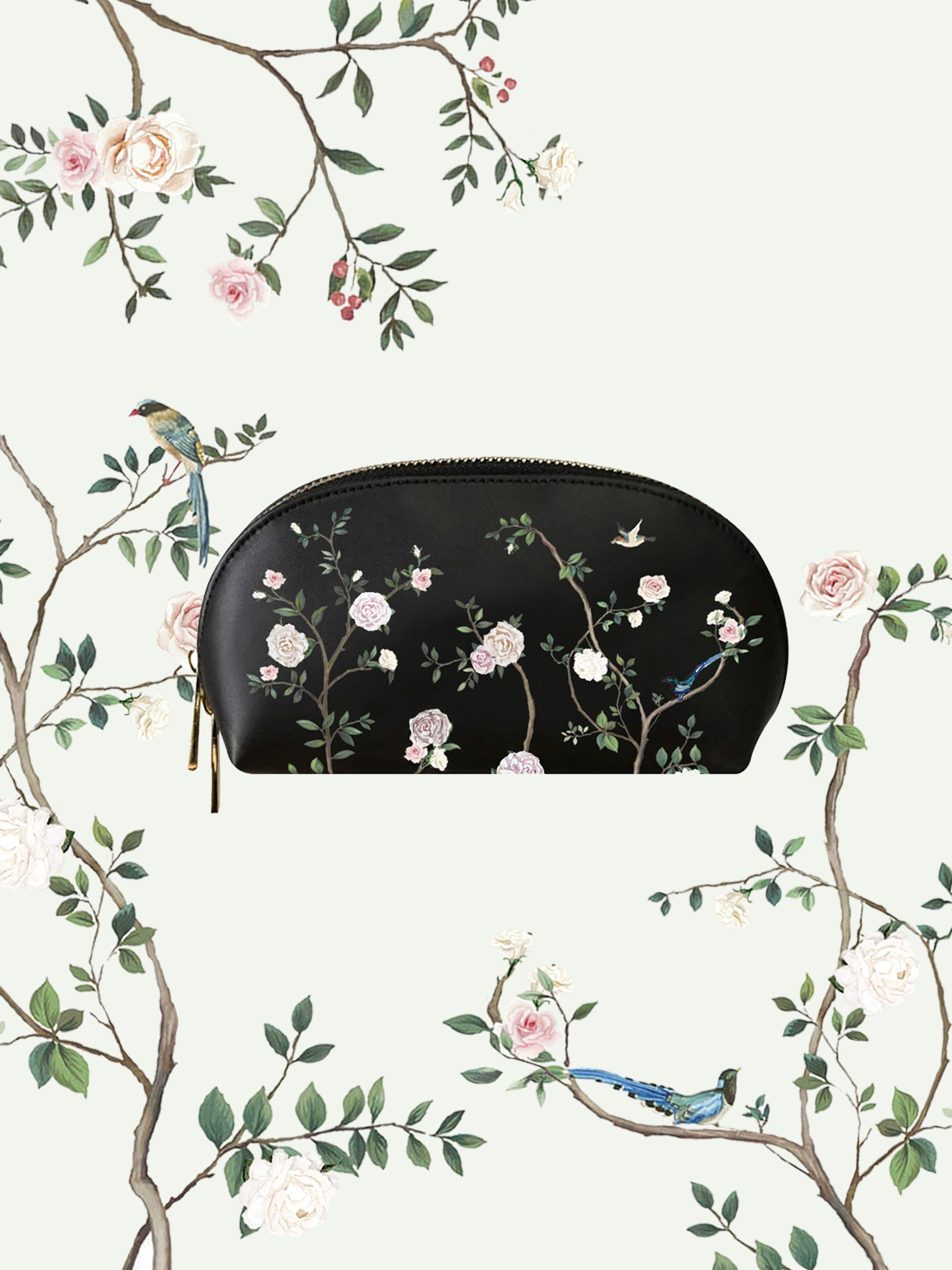 Chinoiserie Black Makeup Bag | Bridal by Emily Mayne Studio x ALEPEL - ALEPEL