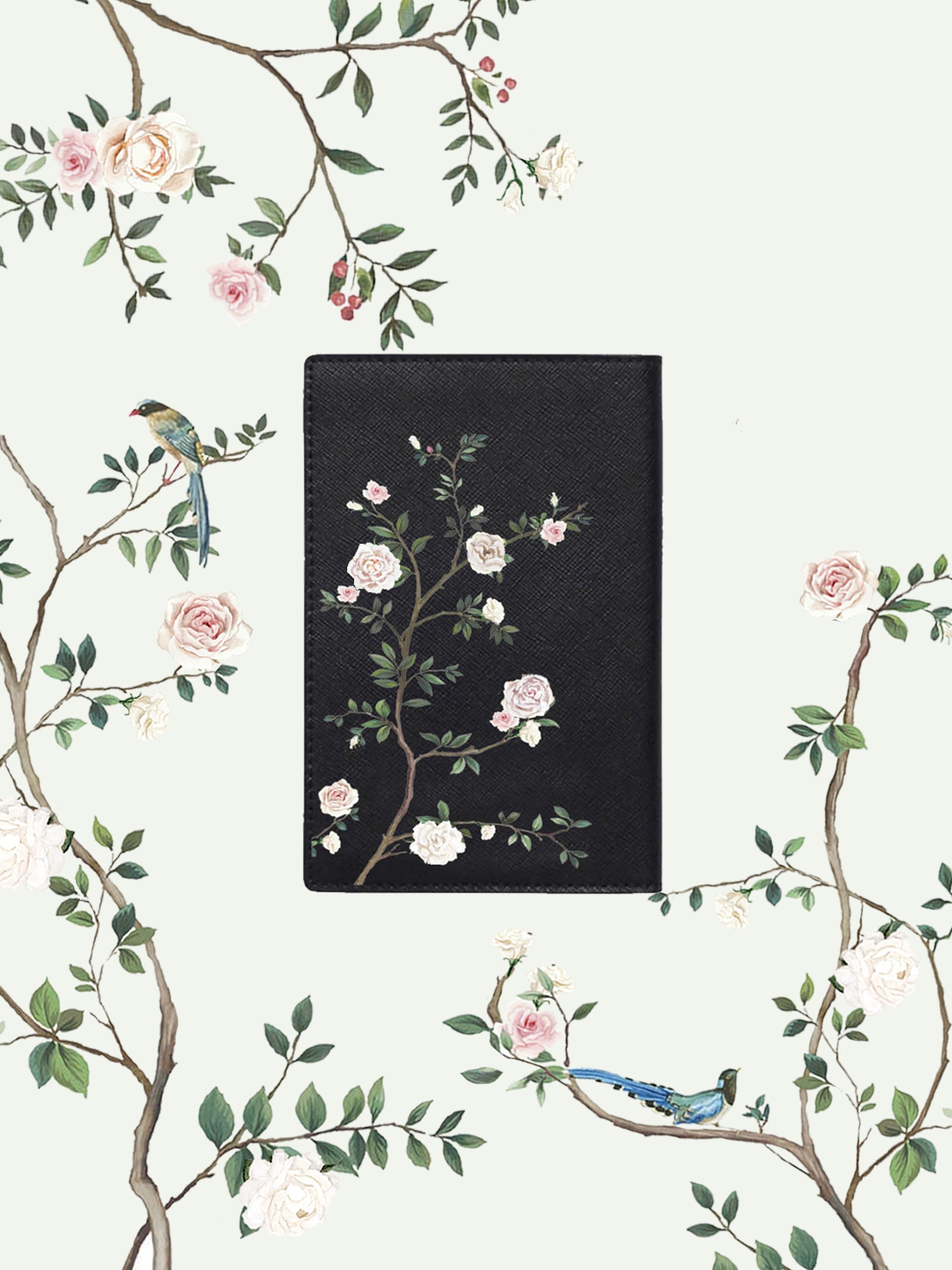 Chinoiserie Black Passport Holder | Bridal by Emily Mayne Studio x ALEPEL - ALEPEL