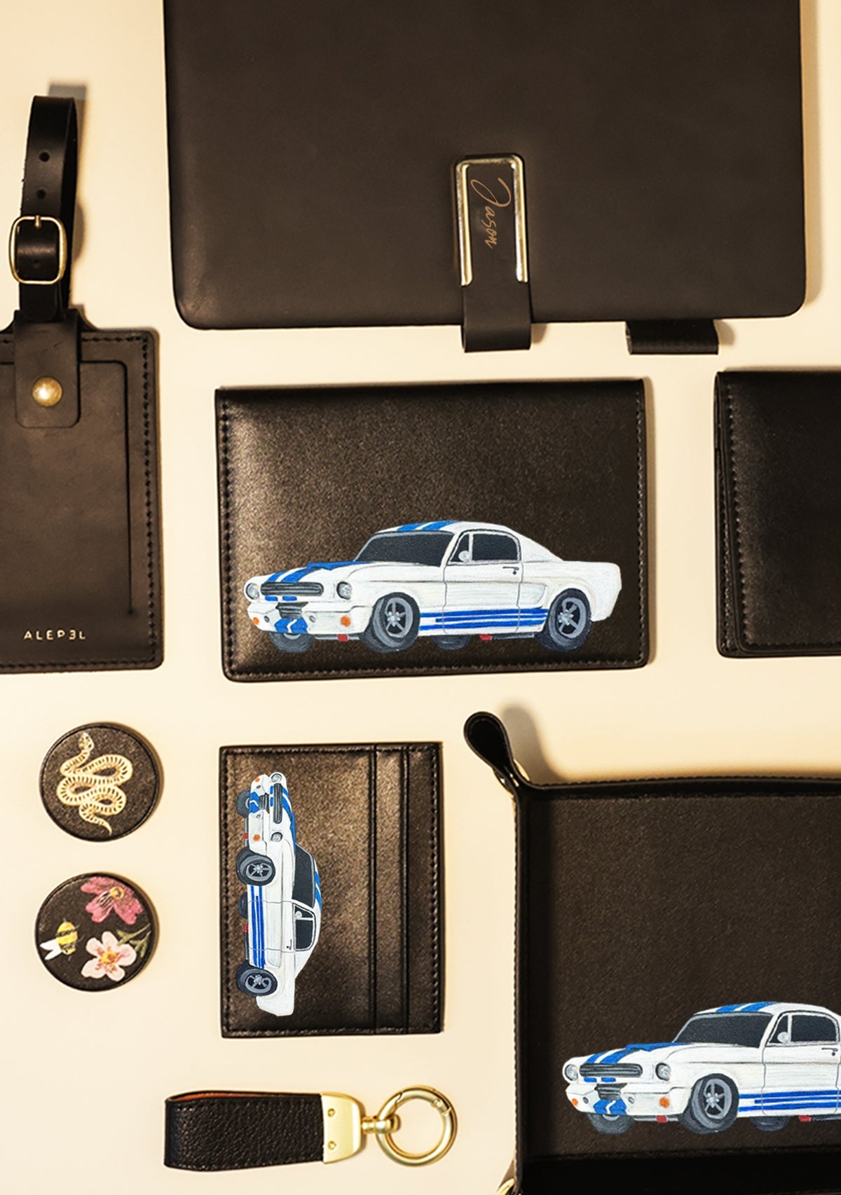 Fastback Black Cardholder - ALEPEL