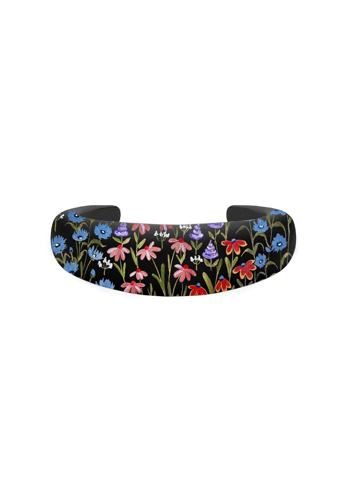 Floral Print Black Headband - ALEPEL