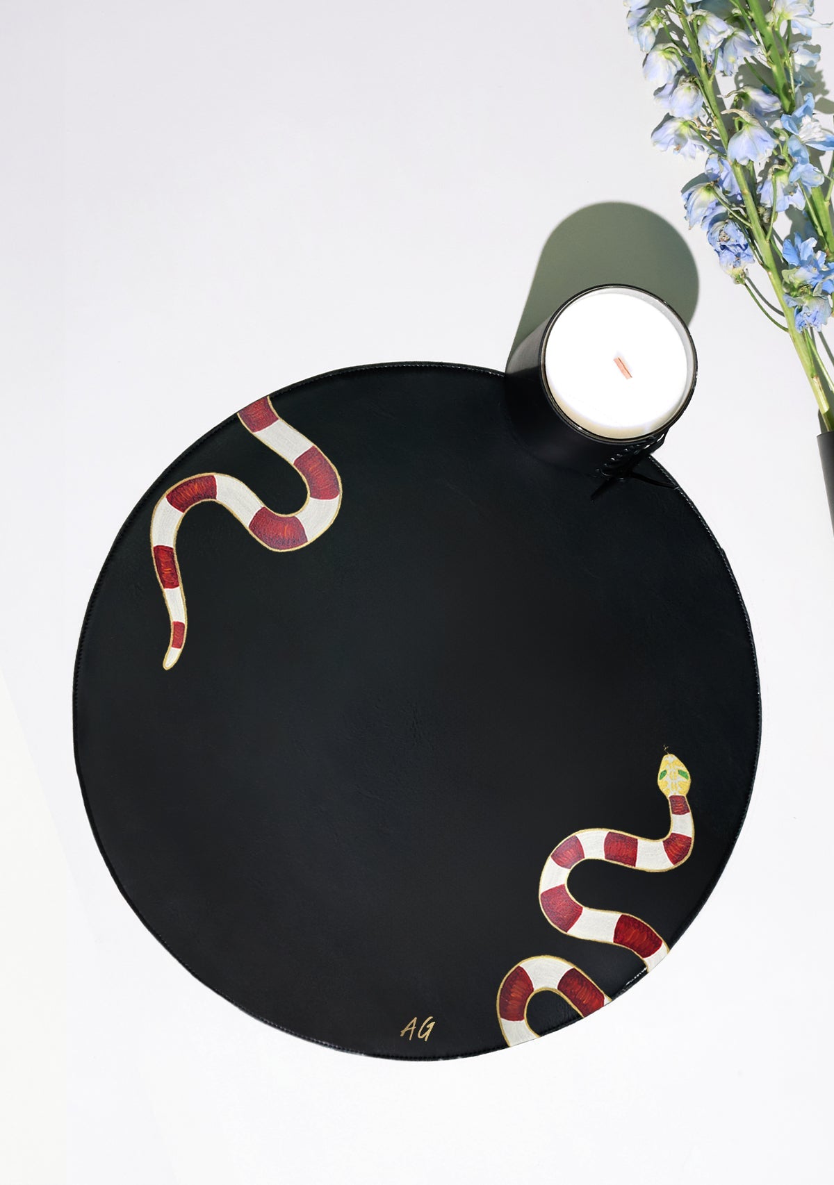 Gold Snake Black Placemat - ALEPEL