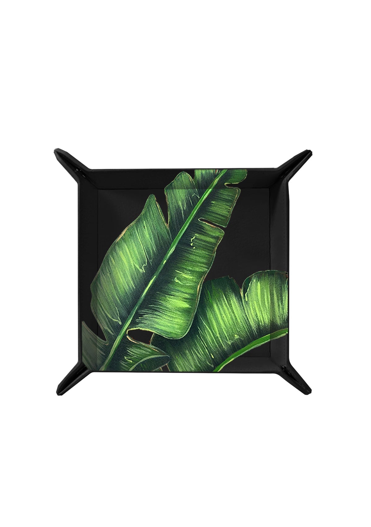 Green Palms Black Tray - ALEPEL