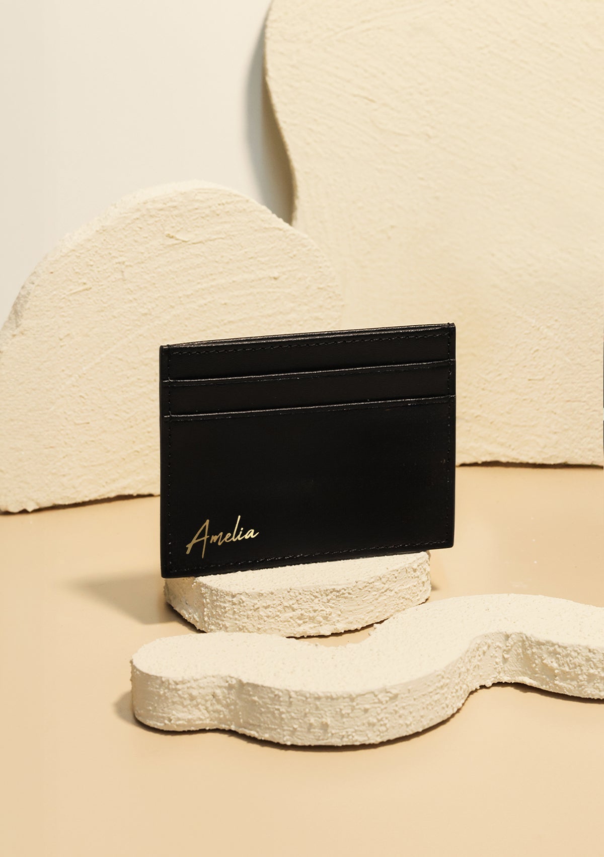 Mocha Mousse Black Cardholder - ALEPEL