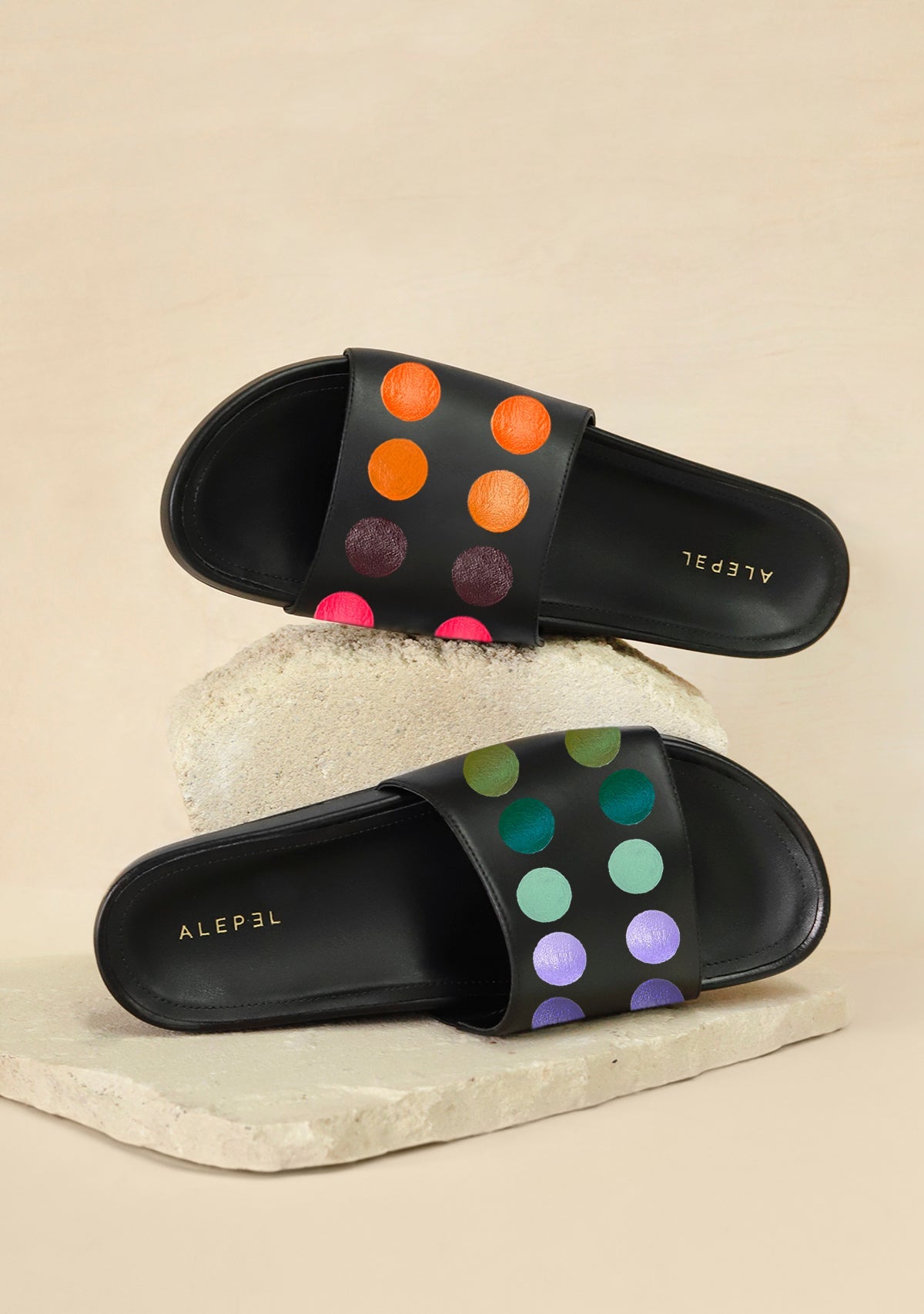 Painter's Palette Black Slip On - ALEPEL