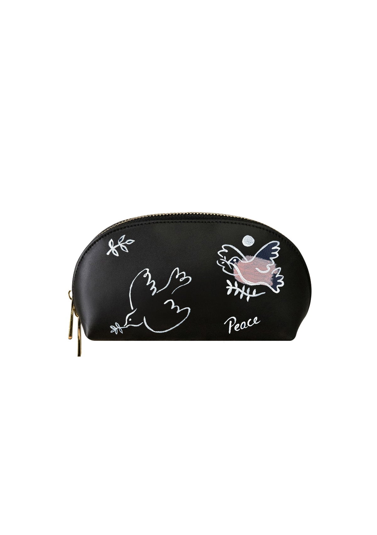 Peace Wings Black Makeup Bag - ALEPEL