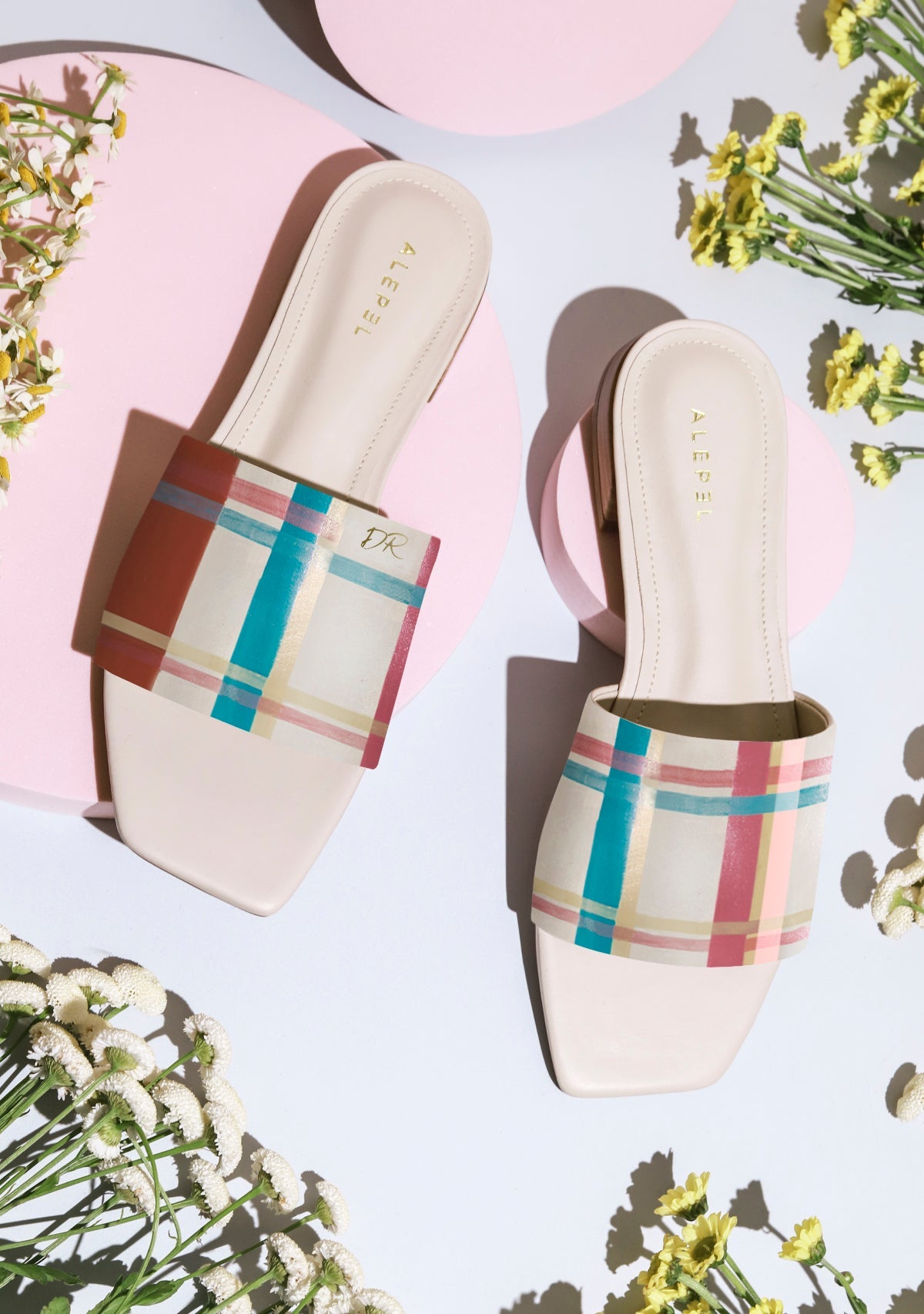 Plaid Beige Square - ALEPEL