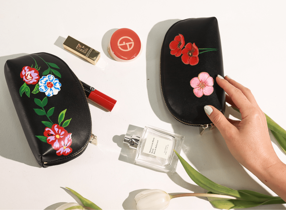 Poppy Black Makeup Bag - ALEPEL