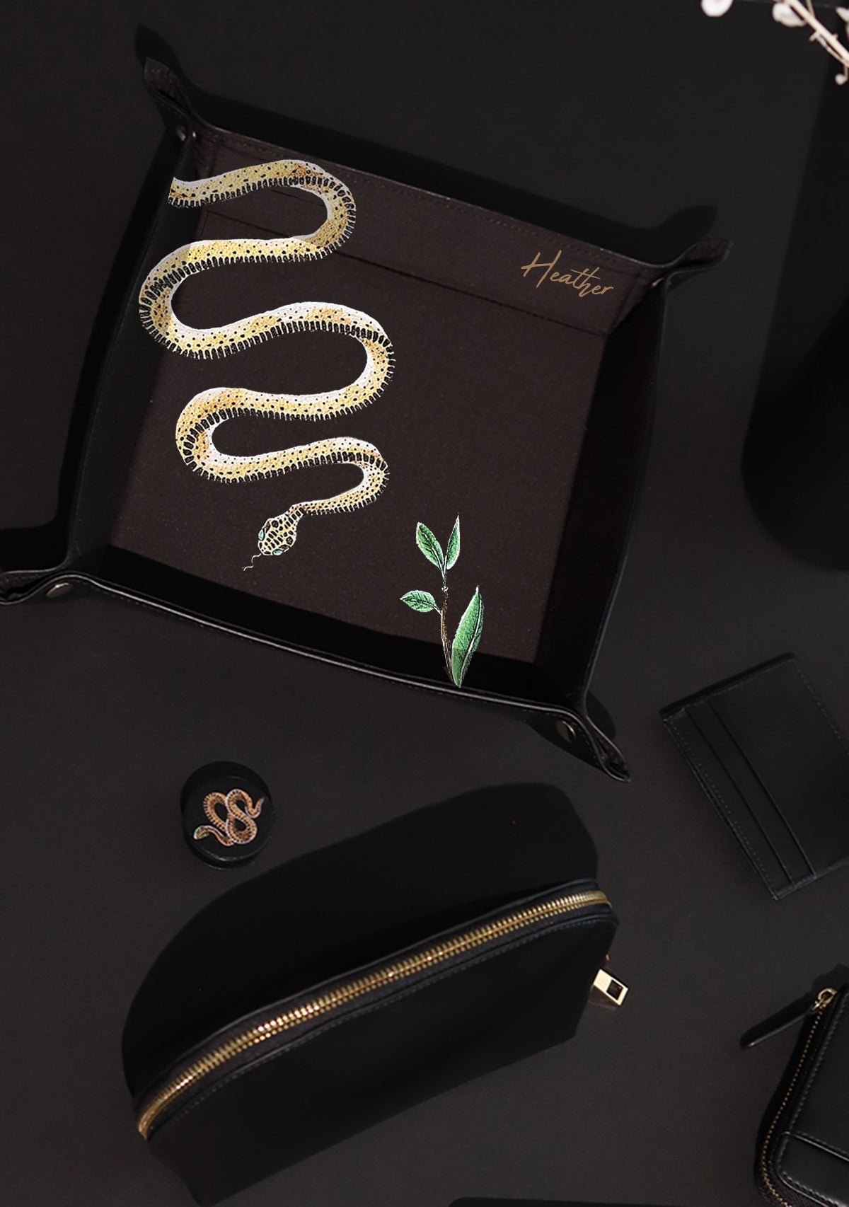 Serpent Black Tray - ALEPEL
