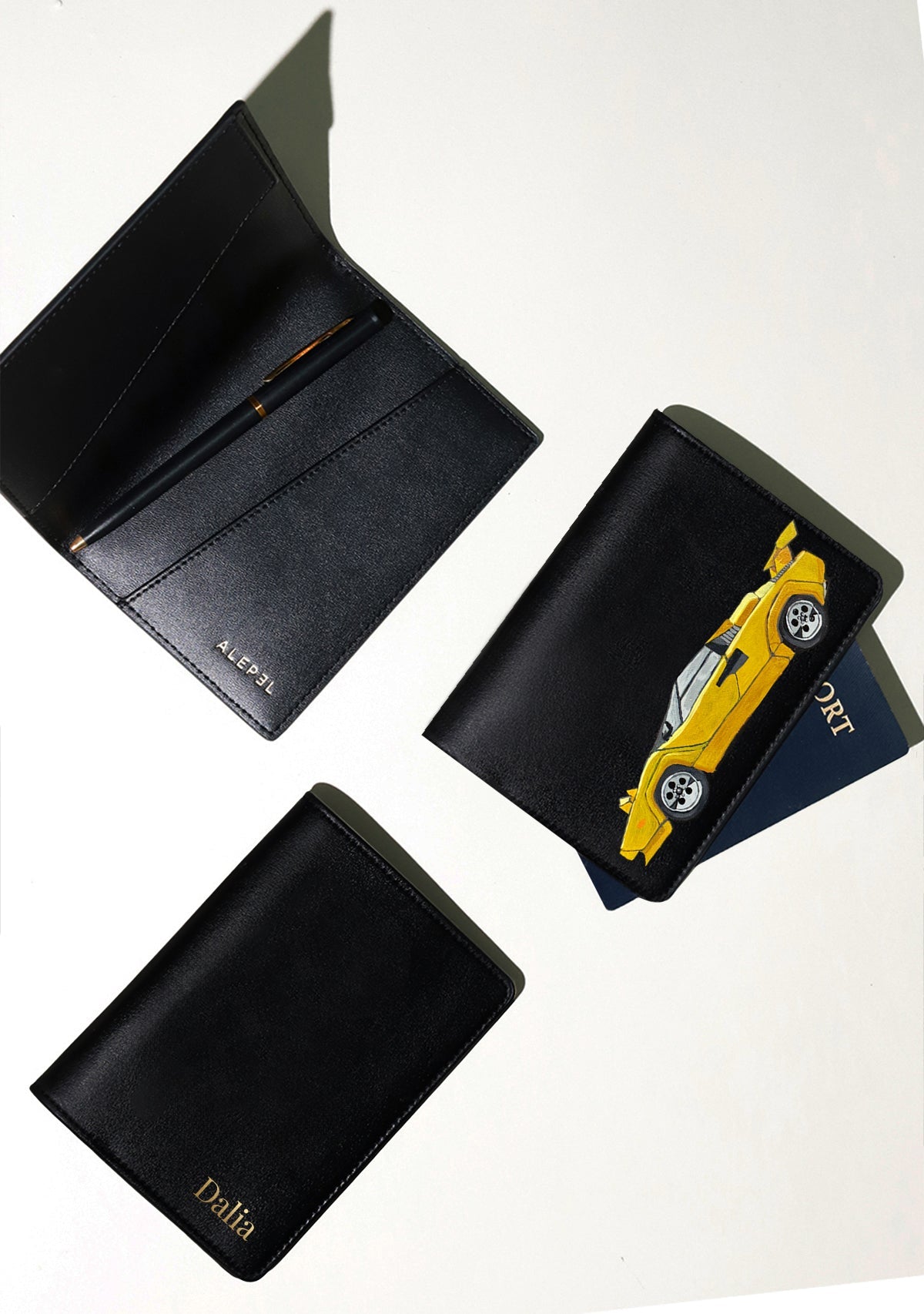 Yellow Bullet Passport Holder - ALEPEL
