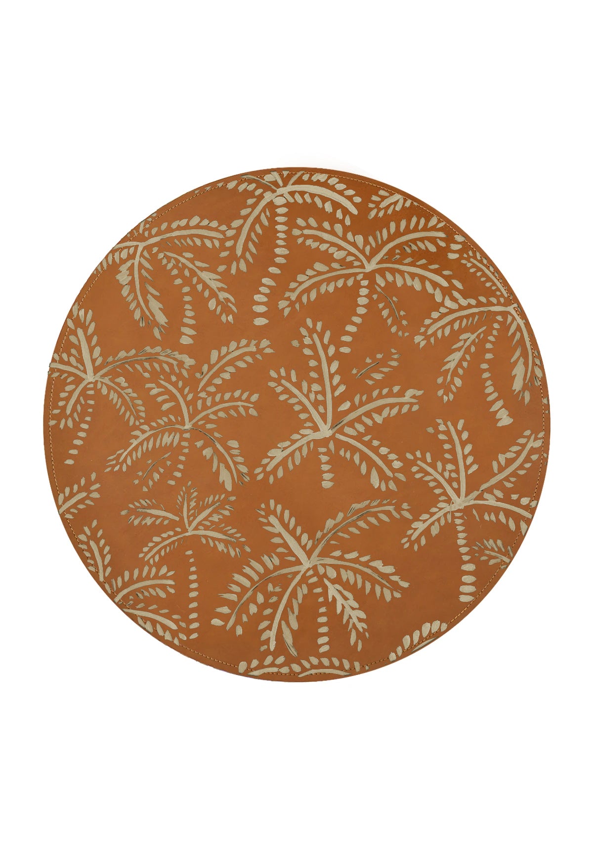 Beige Abstract Palms Brown Placemat