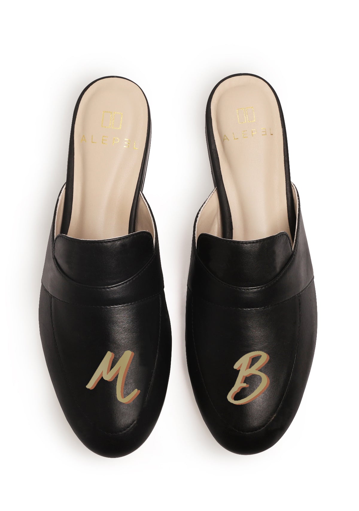 Monogram Black Mule