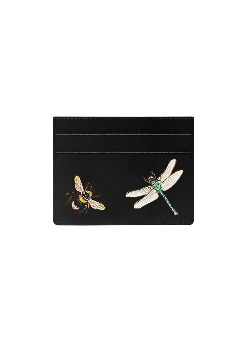 Dragon and Bee Black Cardholder