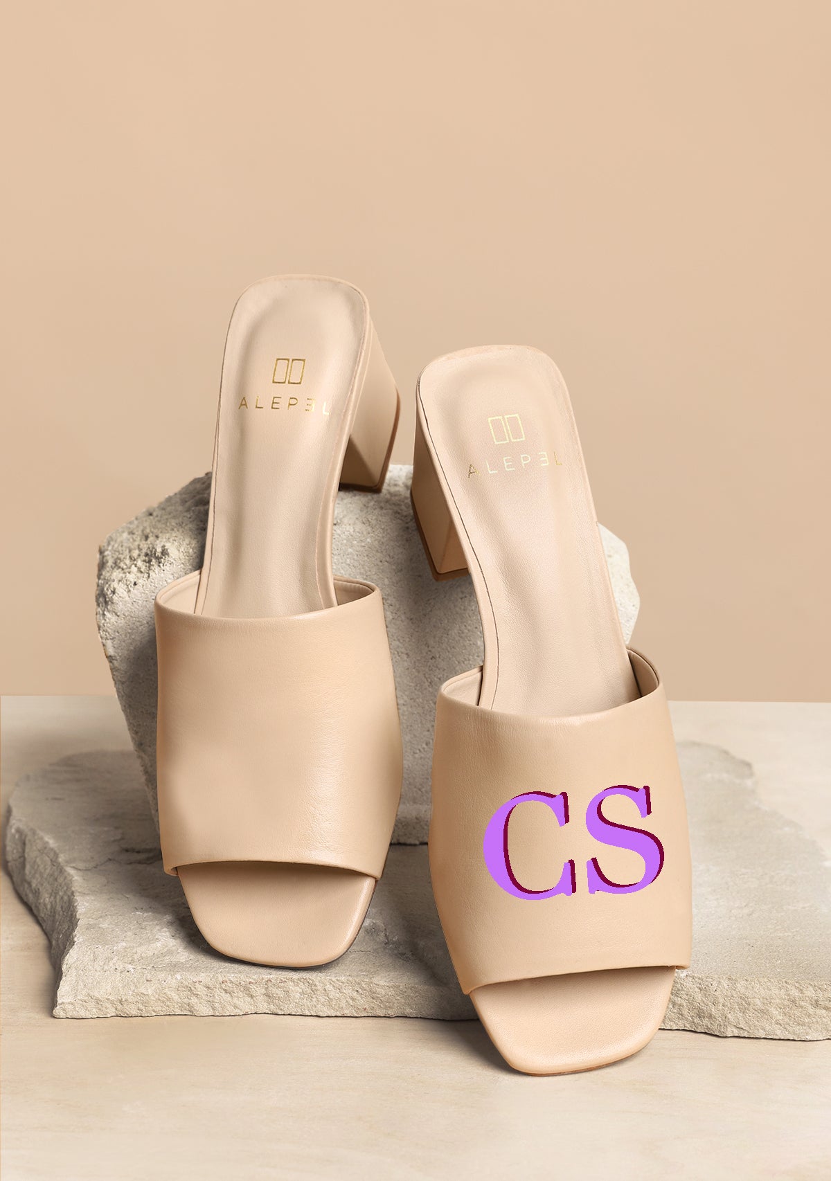 Monogram Beige Heel