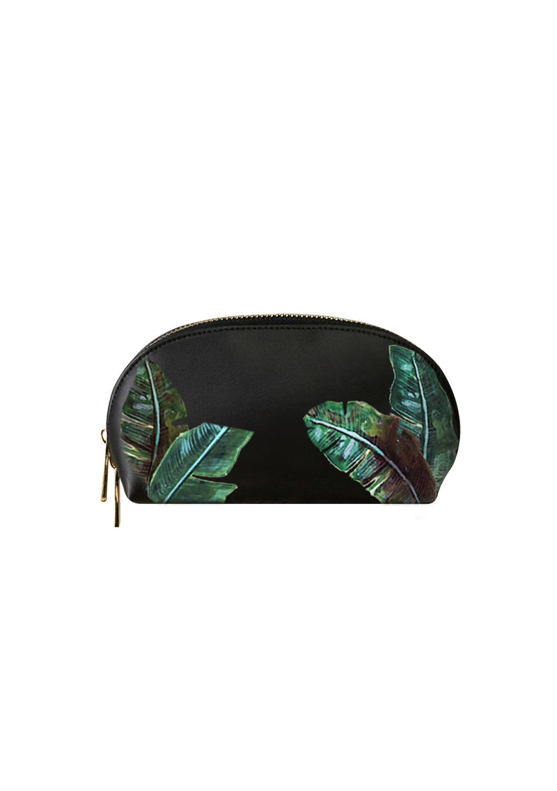 Green Palms Makeup Bag