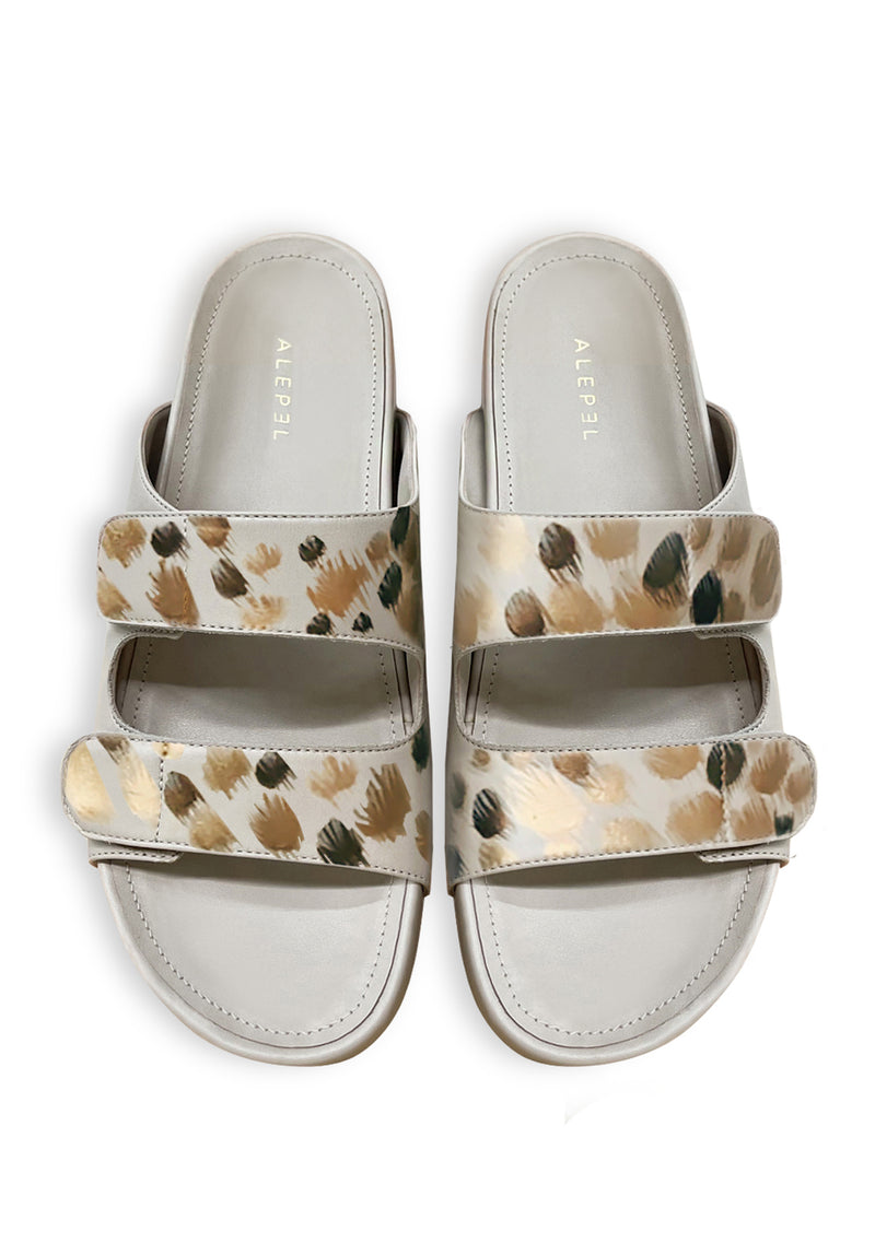 Gold Cheetah Beige Sandal