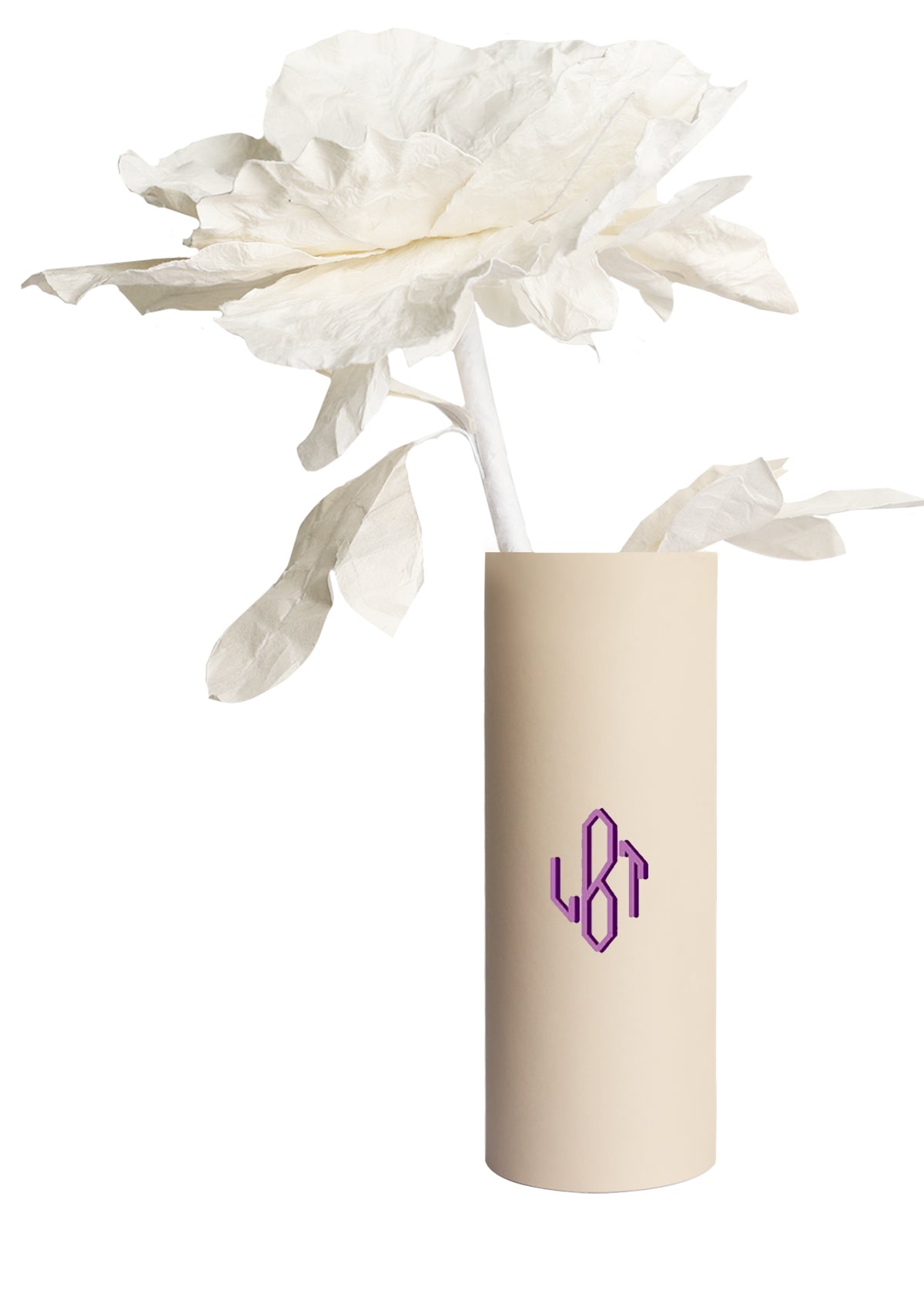 Monogram Beige Vase