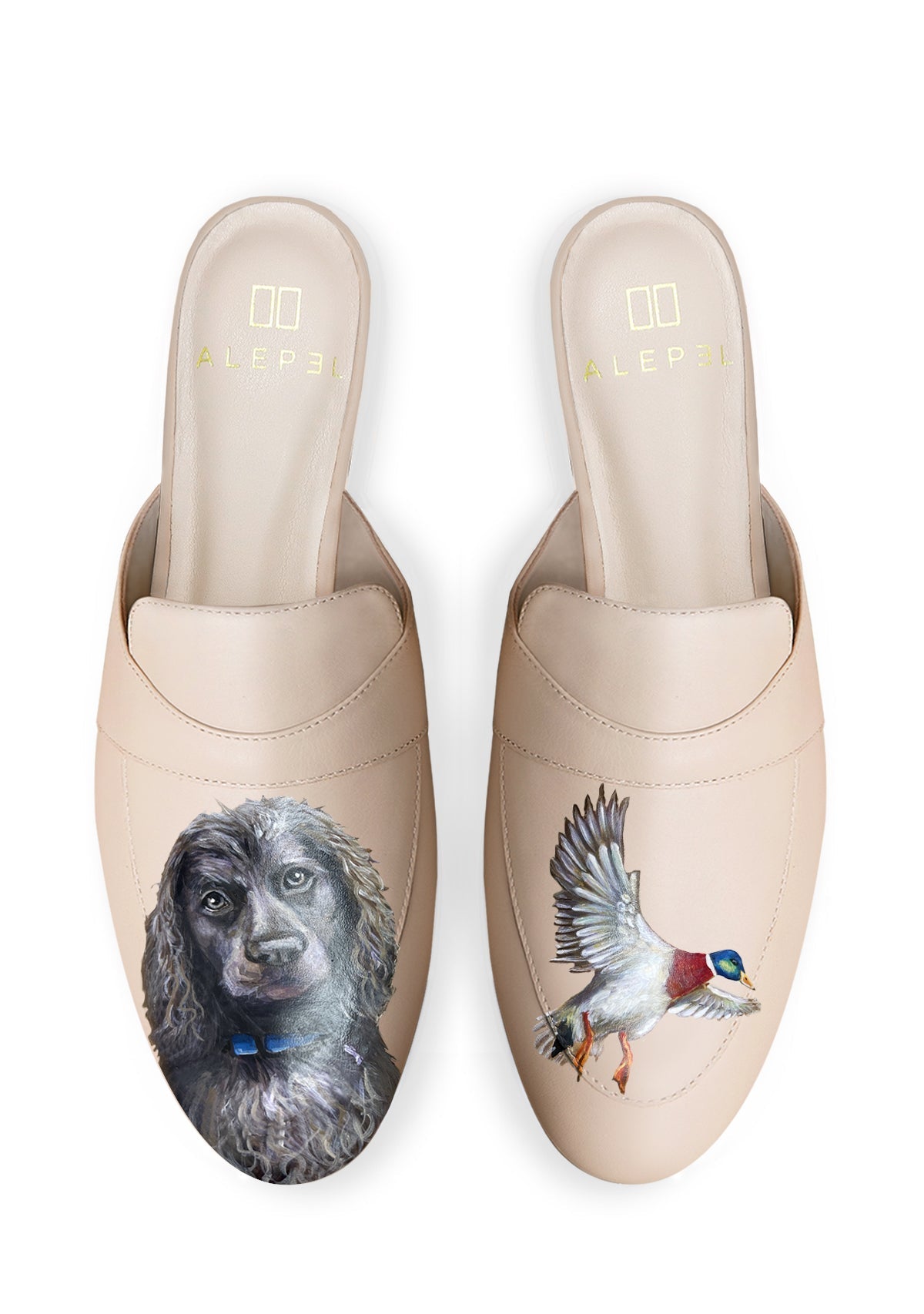 Beige Mule Custom Design - ALEPEL