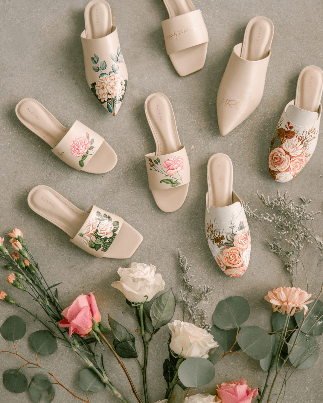 Bridal Bouquet White Slide - ALEPEL