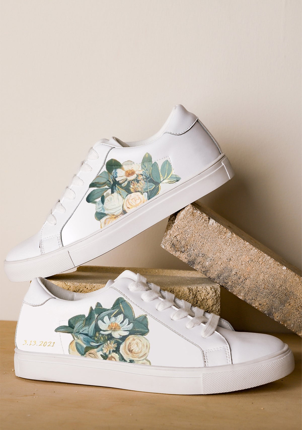 Bridal Bouquet White Sneaker - ALEPEL